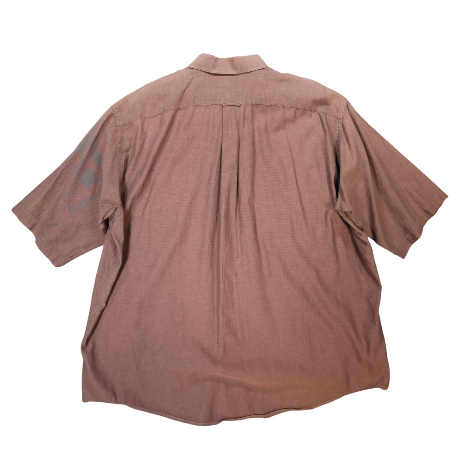 REPP LTD Button Up Mens 18-34/35 Brown Excellent Short Sleeve Textured Cotton - Thumbnail 2