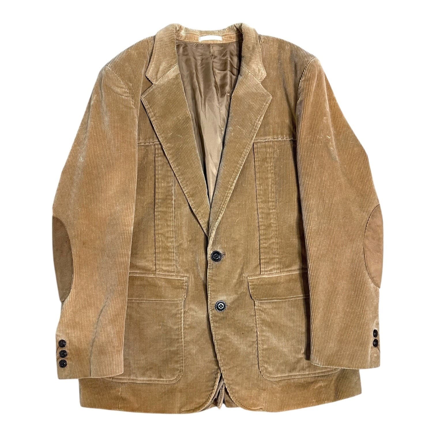 Oakbrook Men's 44R Tan Vintage Corduroy Blazer Jacket Classic Sharp - Thumbnail 3