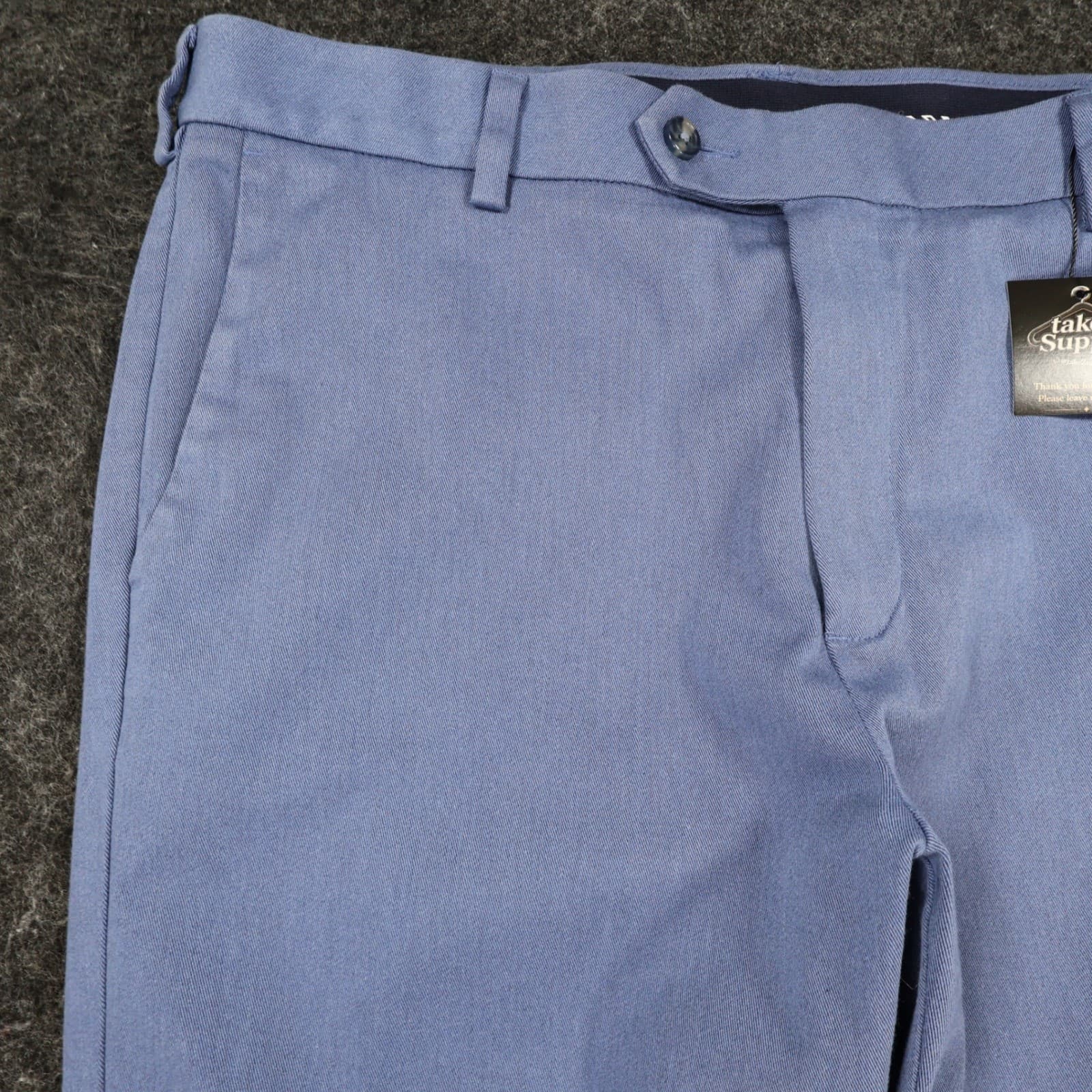 Roundtree & Yorke Dress Pants Mens 36x32 Blue Cotton Stretch travelSMART Chinos - Thumbnail 10