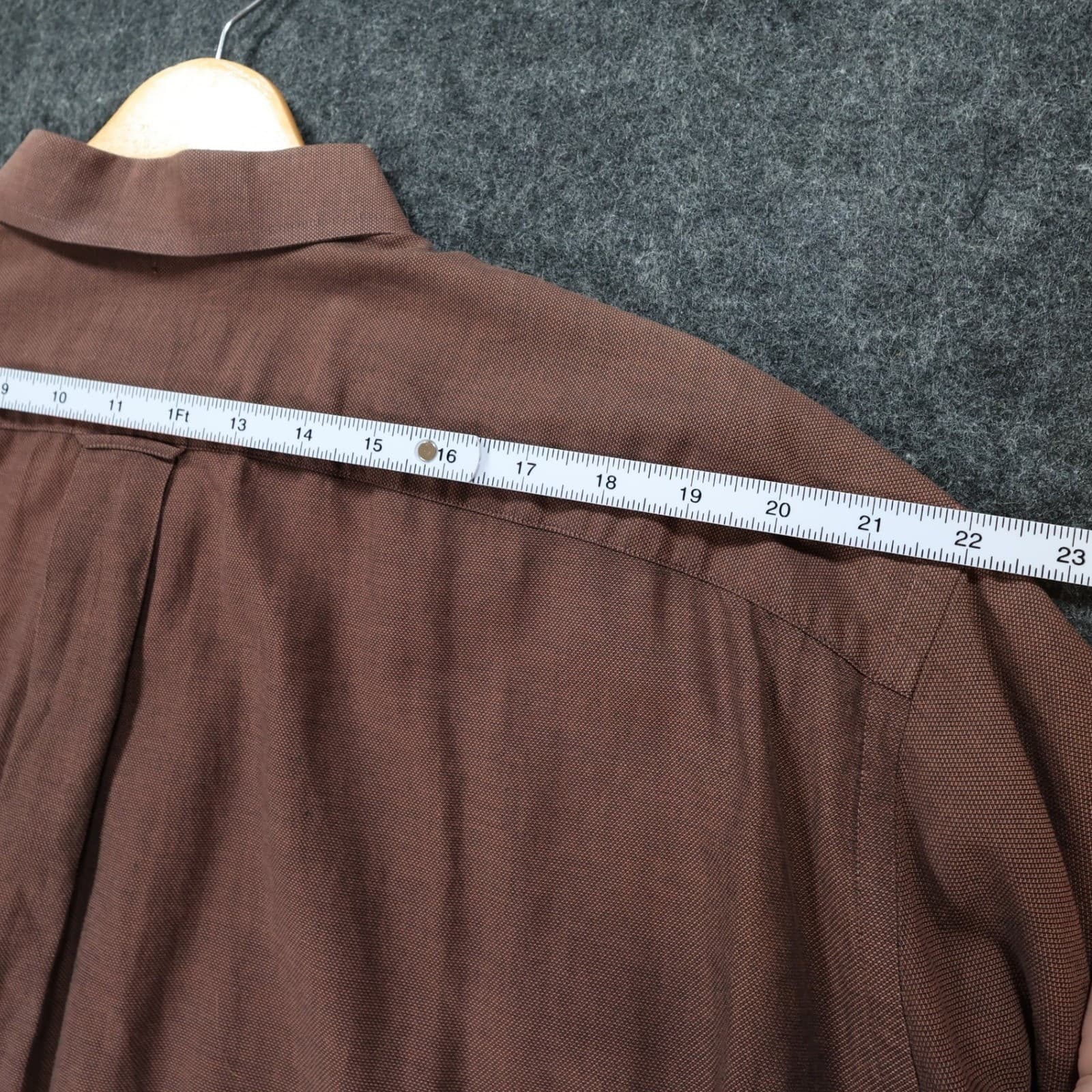 REPP LTD Button Up Mens 18-34/35 Brown Excellent Short Sleeve Textured Cotton - Thumbnail 6