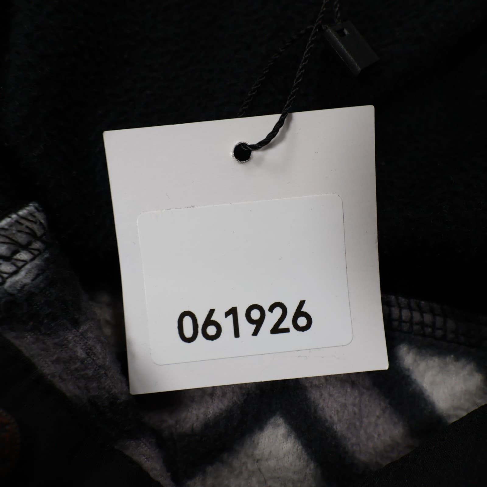 Cinch Fleece Pullover Mens M Black Grey White Chevron Geometric Snap Neck Jacket - Thumbnail 13