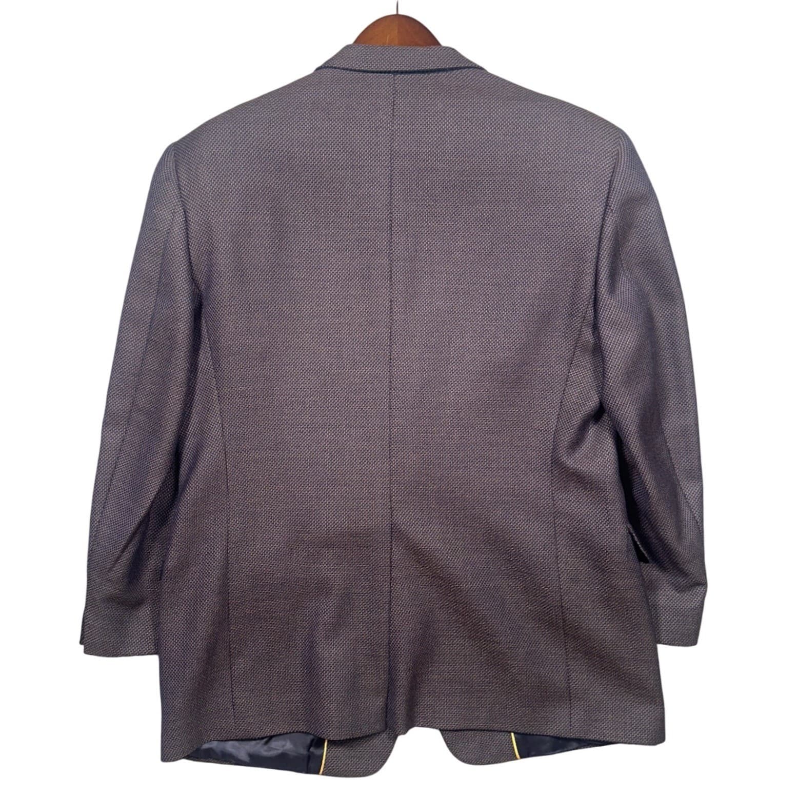 Hart Schaffner Marx Gold Trumpeter Blazer Mens 43R Purple Brown Sport Coat - Thumbnail 3