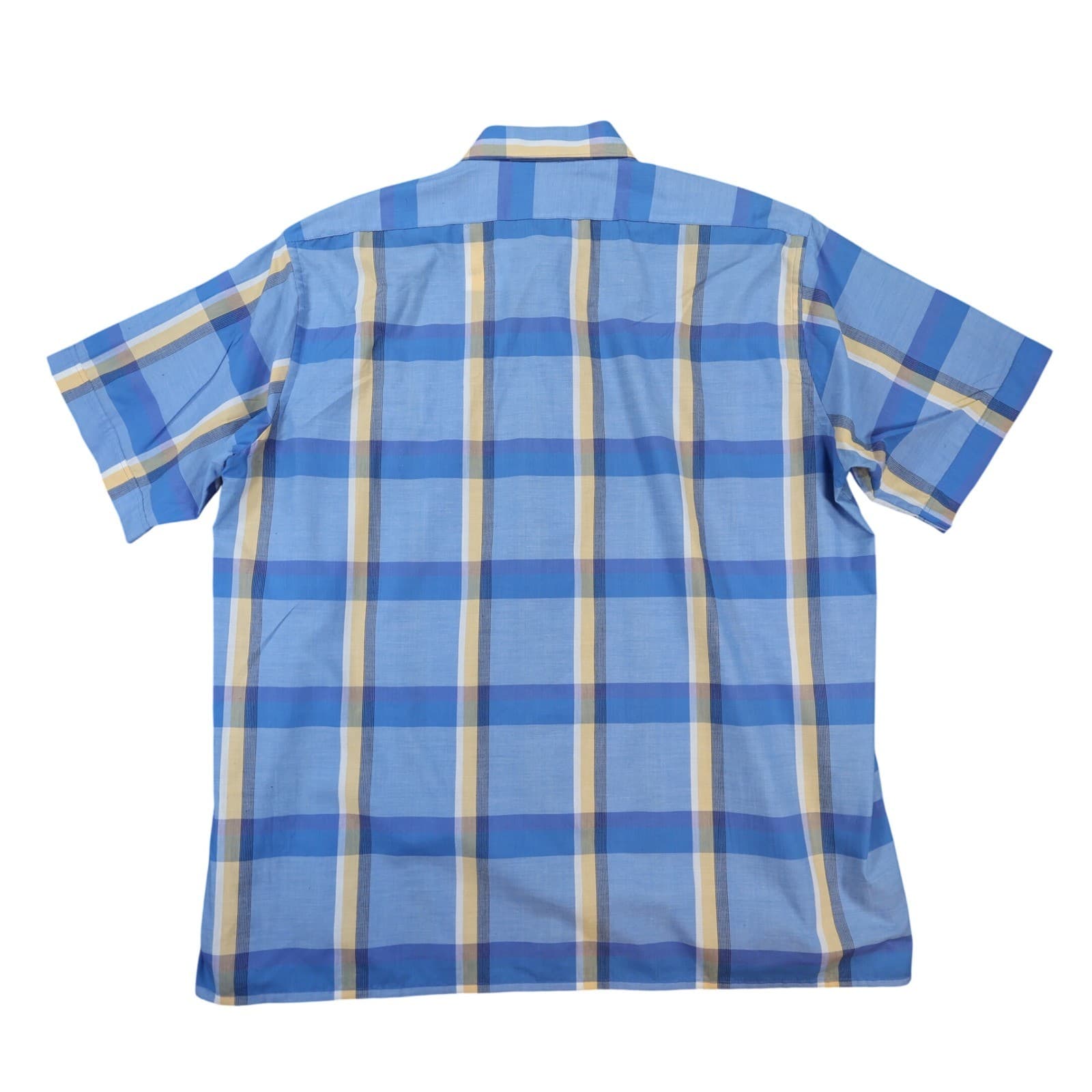 Oakton Men's 2XL Blue Plaid Button Up Shirt Big X-Tall Casual - Thumbnail 2