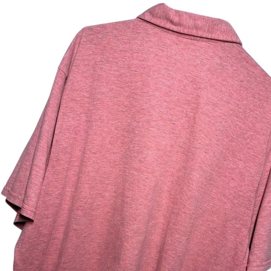 Roundtree & Yorke Mens Heathered Red Short Sleeve Polo Shirt Size Medium - Thumbnail 2