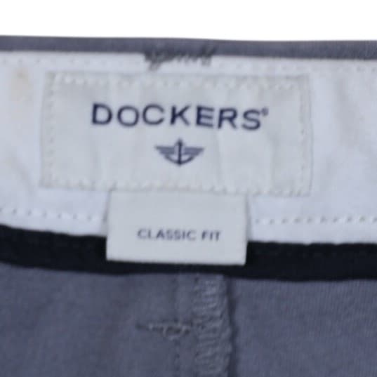 Dockers Classic Fit Mens Pleated Dress Pants 40x32 Gray - Thumbnail 7