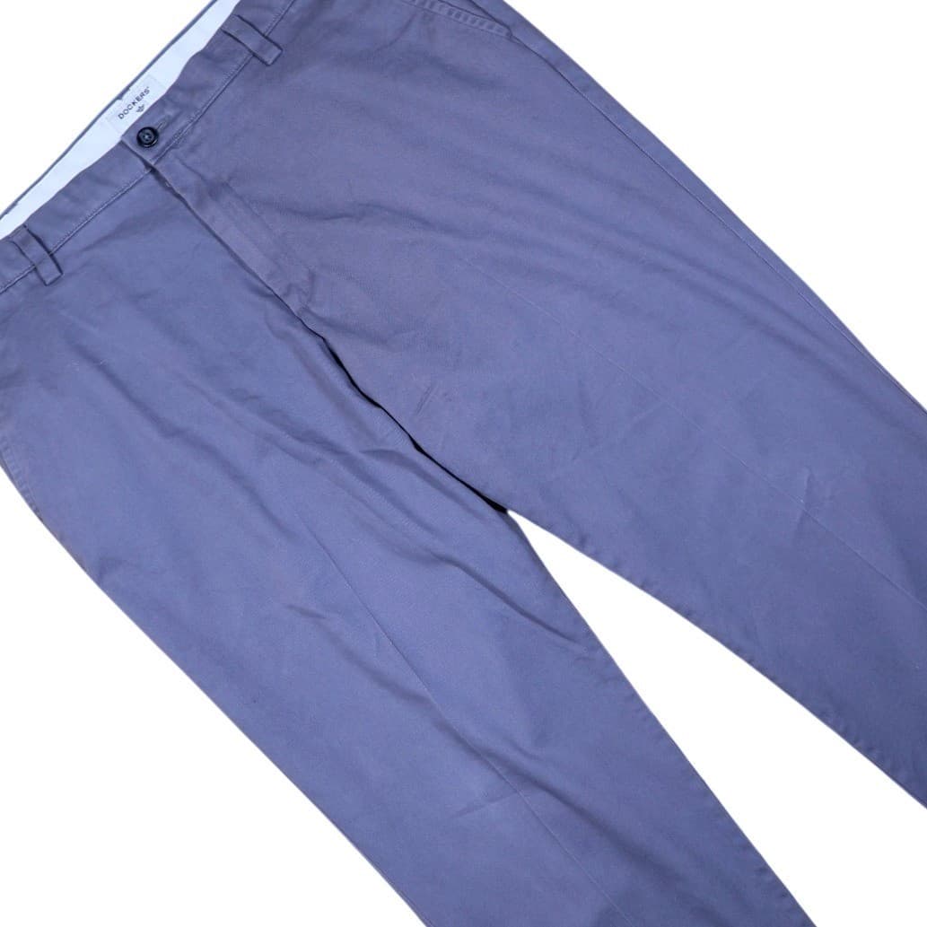 Dockers Classic Fit Mens Pleated Dress Pants 40x32 Gray - Thumbnail 3