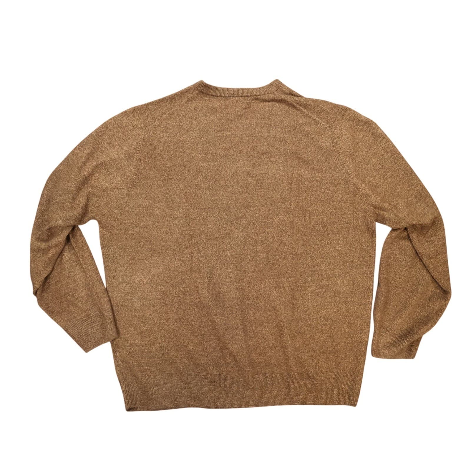 Weatherproof Sweater Mens XXL Brown Acrylic V-Neck Pullover Cable Knit - Thumbnail 2