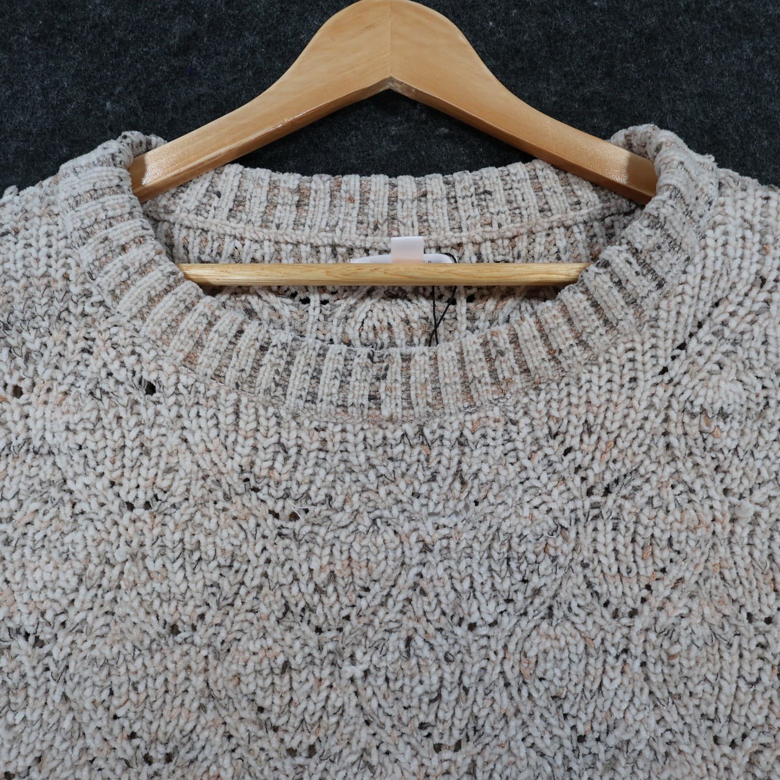 LC Lauren Conrad Sweater Womens XXL Beige Polyester Relaxed Bell Sleeve Textured - Thumbnail 9