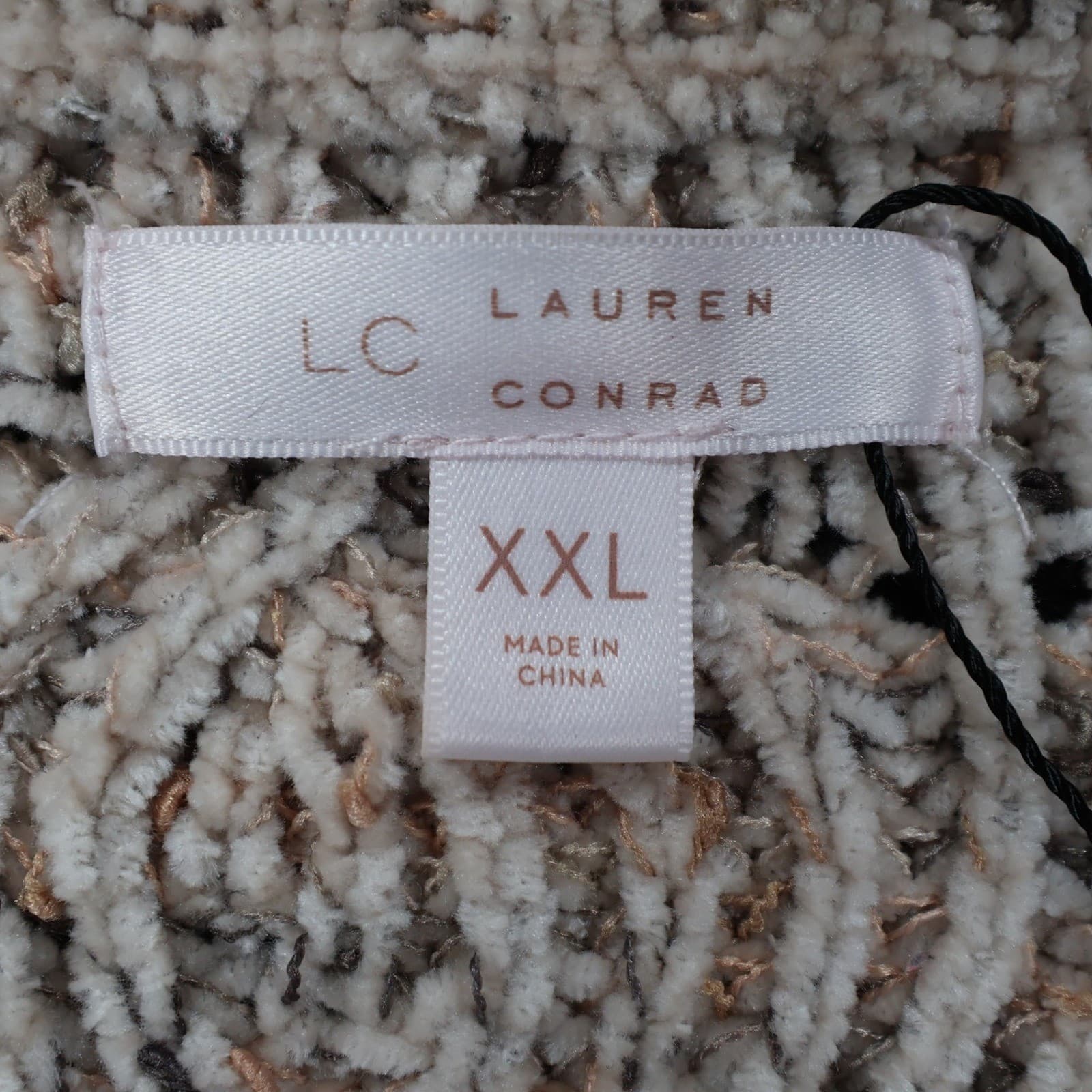 LC Lauren Conrad Sweater Womens XXL Beige Polyester Relaxed Bell Sleeve Textured - Thumbnail 7