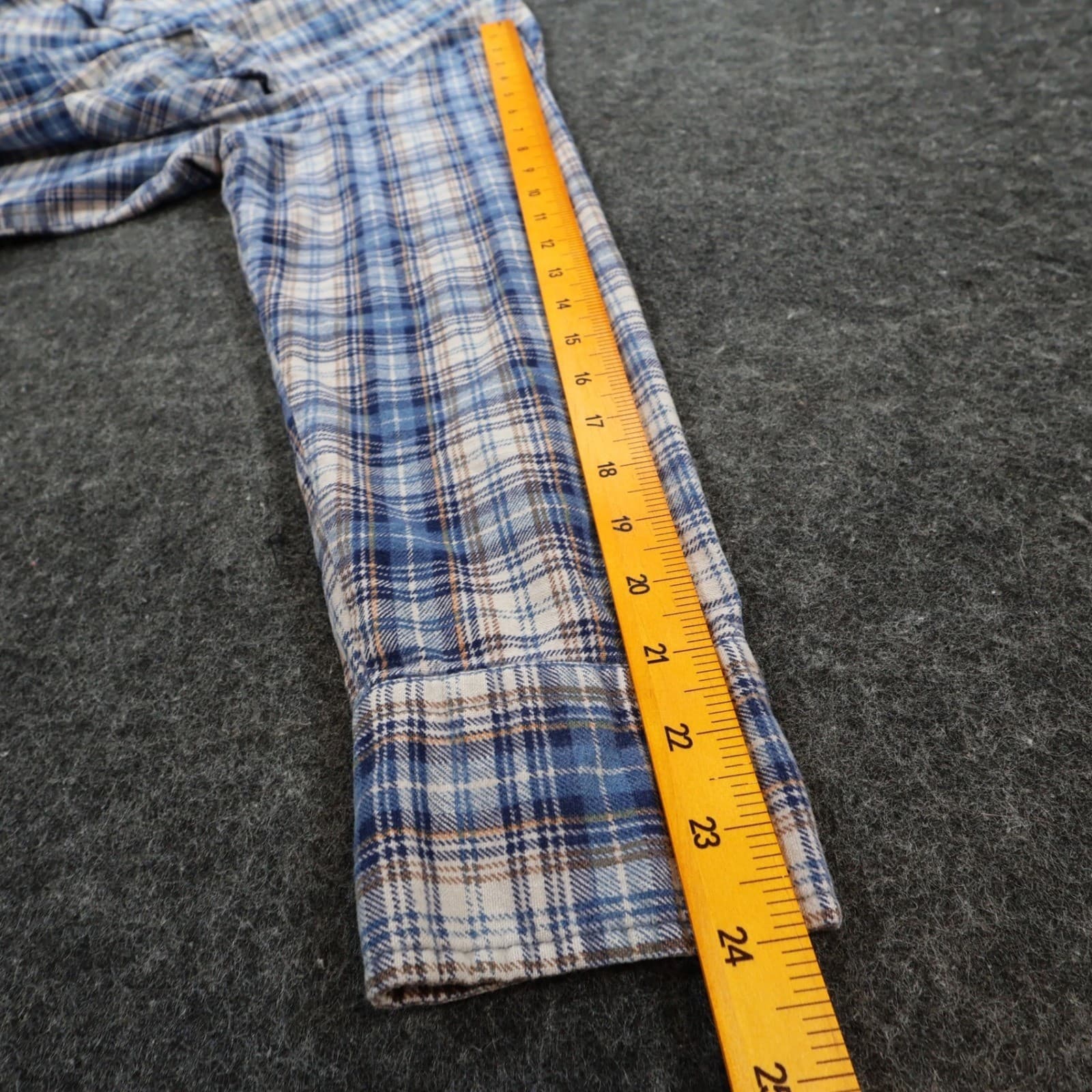 Anthony's Flannel Shirt Mens XL Blue 100% Cotton Plaid Vintage Button Up - Thumbnail 4