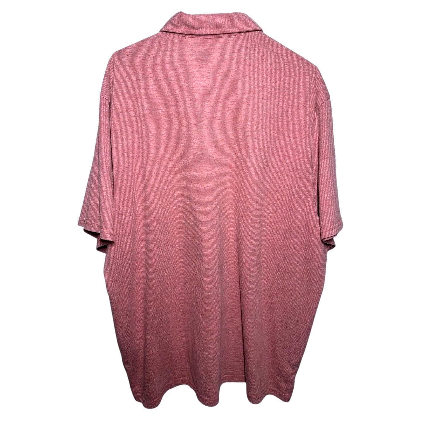 Roundtree & Yorke Mens Heathered Red Short Sleeve Polo Shirt Size Medium - Thumbnail 4