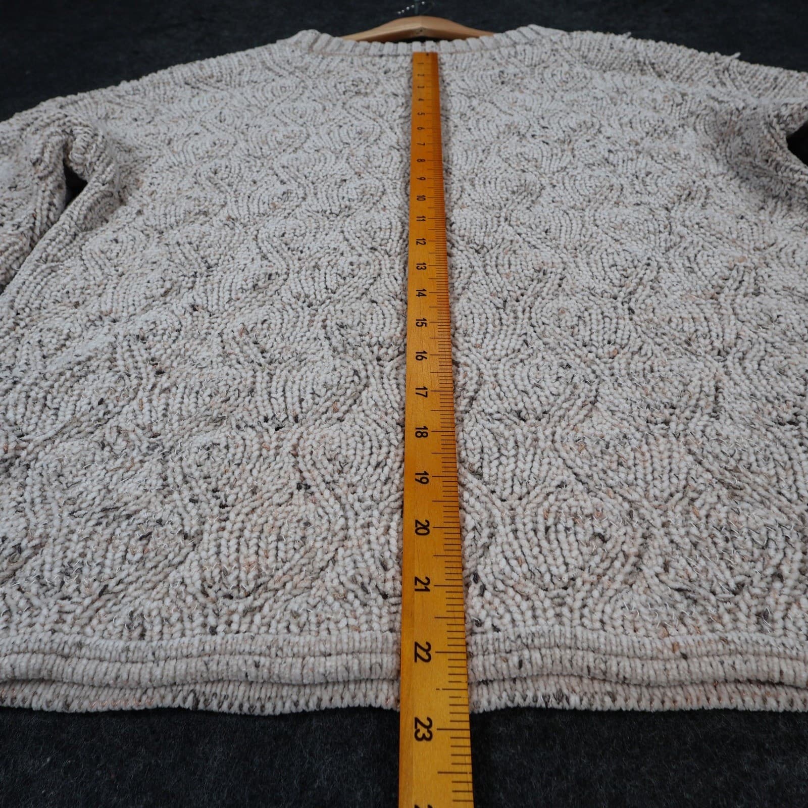 LC Lauren Conrad Sweater Womens XXL Beige Polyester Relaxed Bell Sleeve Textured - Thumbnail 5