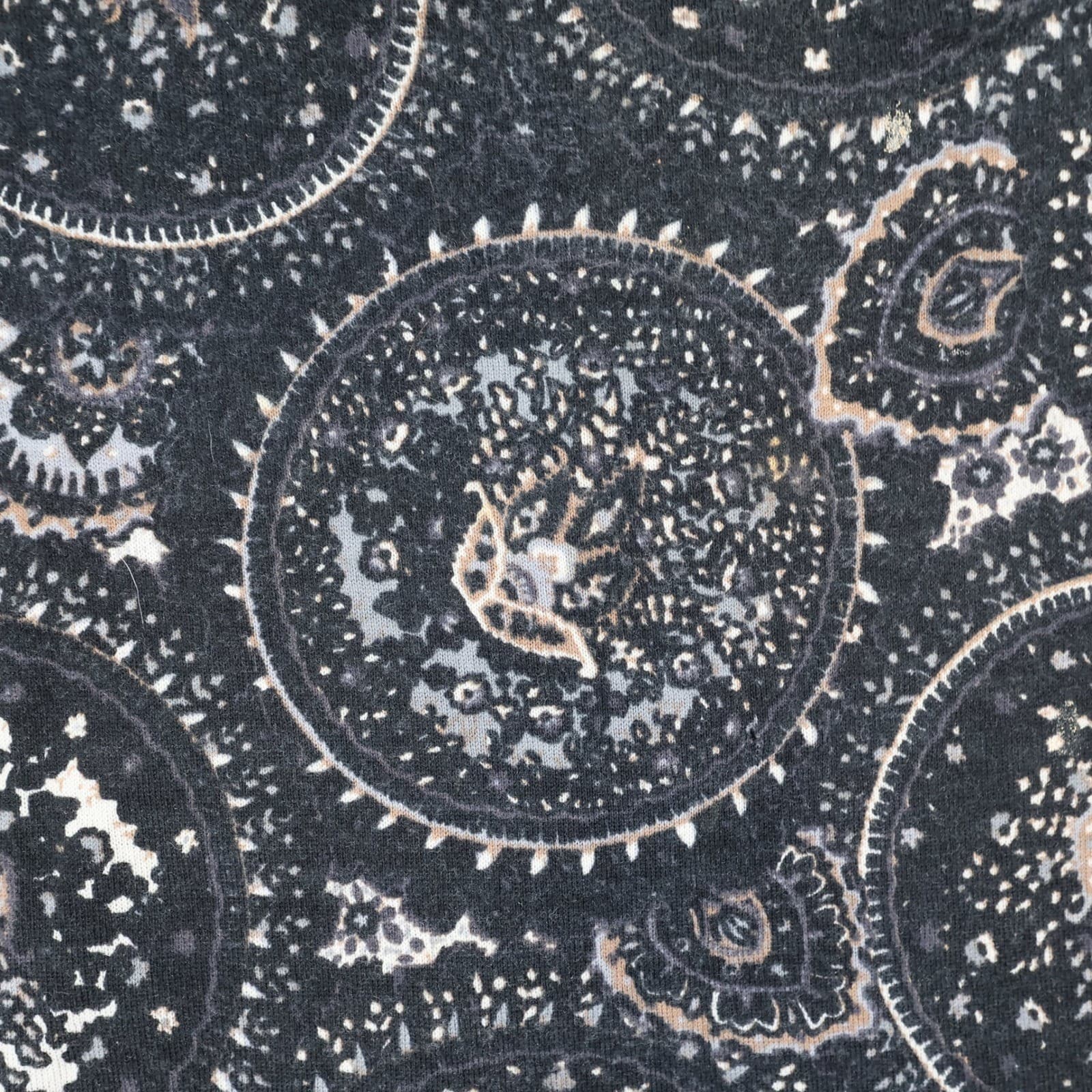 Talbots 3X Black Merino Wool Medallion Print Relaxed Sweater - Thumbnail 9