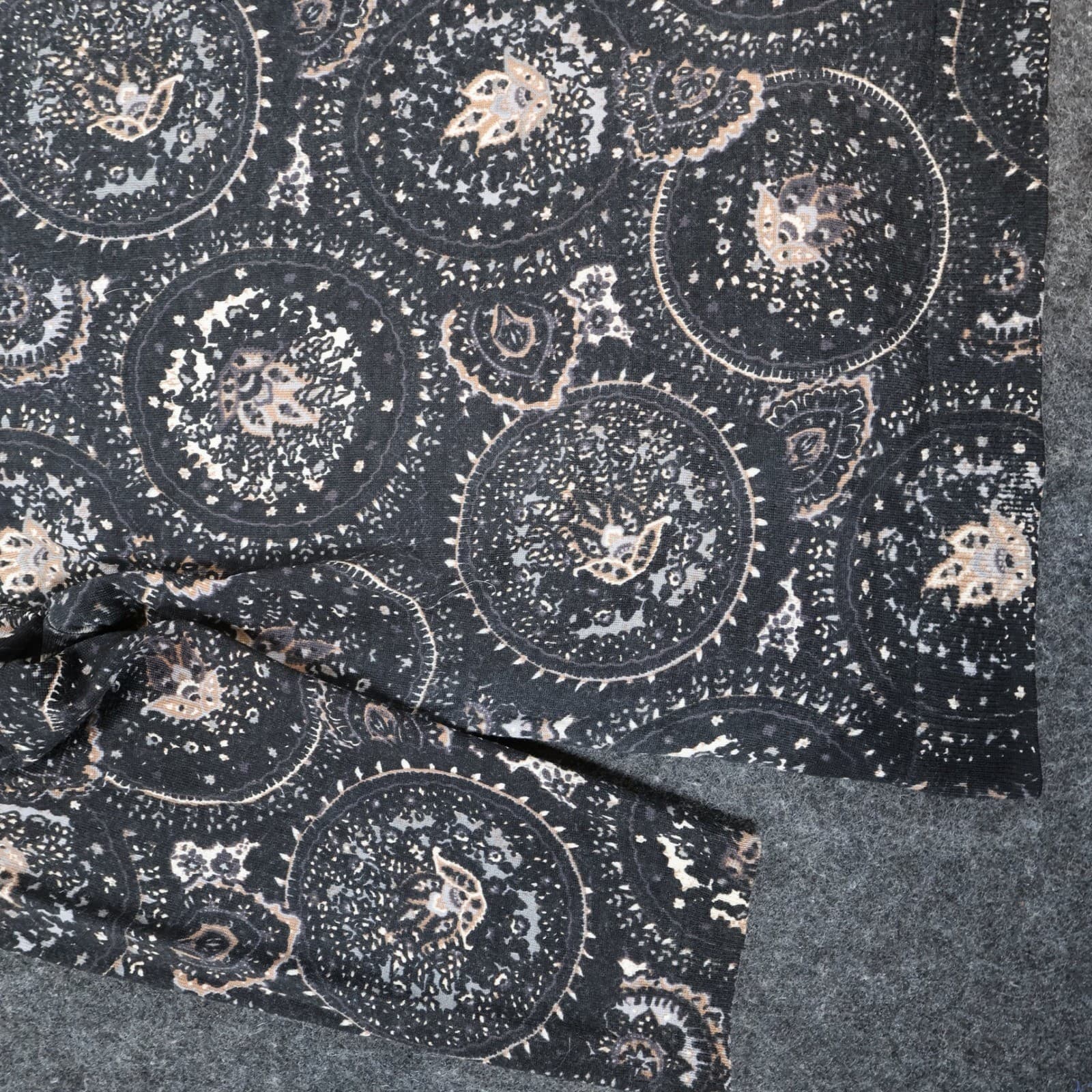 Talbots 3X Black Merino Wool Medallion Print Relaxed Sweater - Thumbnail 11