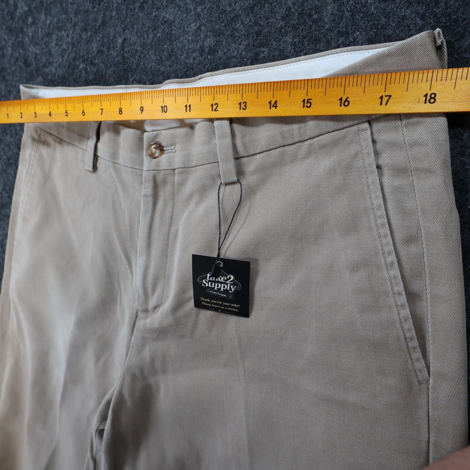 Eddie Bauer Chino Pants Mens 35x30 Tan Cotton Straight Fit Classic Khaki - Thumbnail 6
