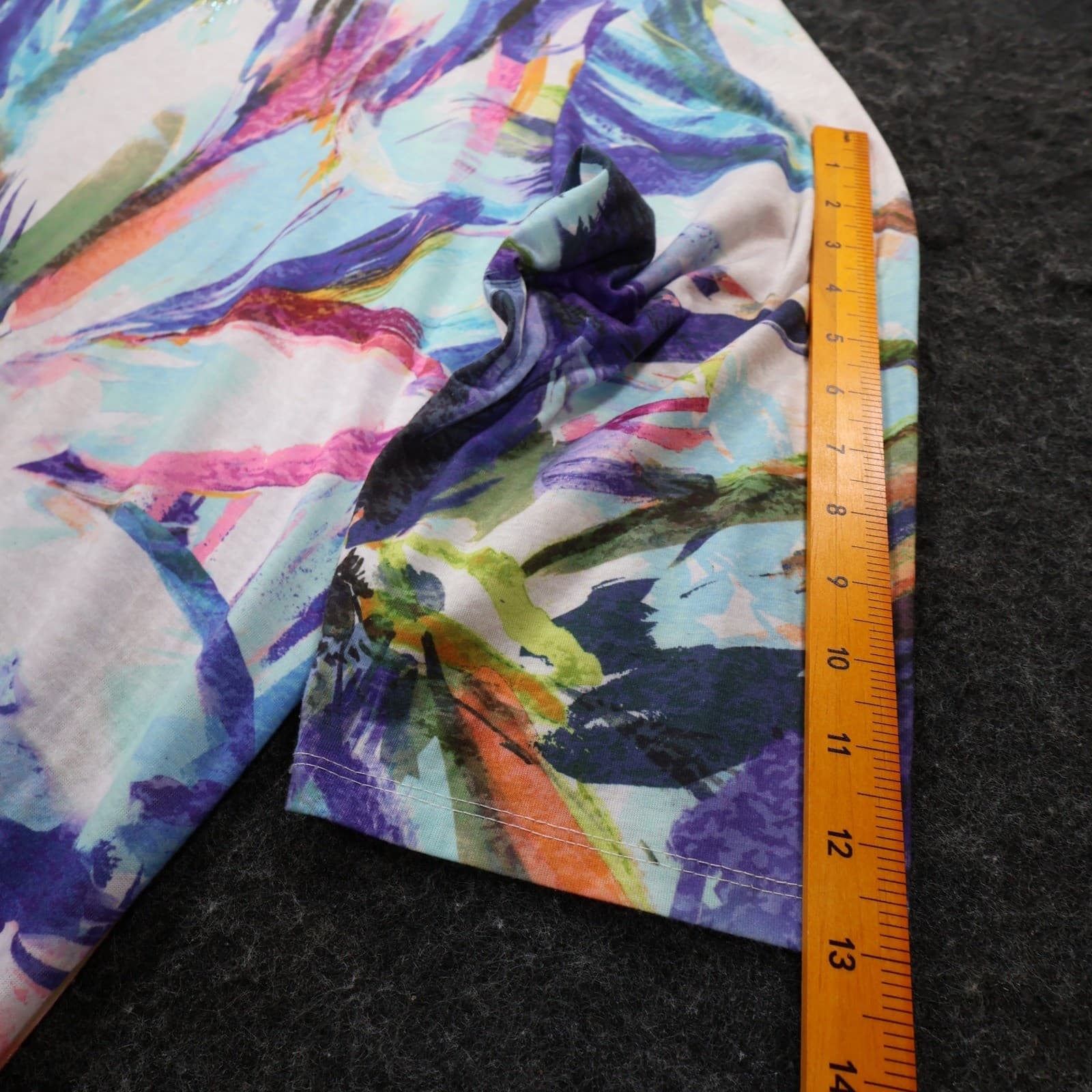 Allison Daley Top Womens 3X Multicolor Polyester Spandex Floral Abstract Knit - Thumbnail 3
