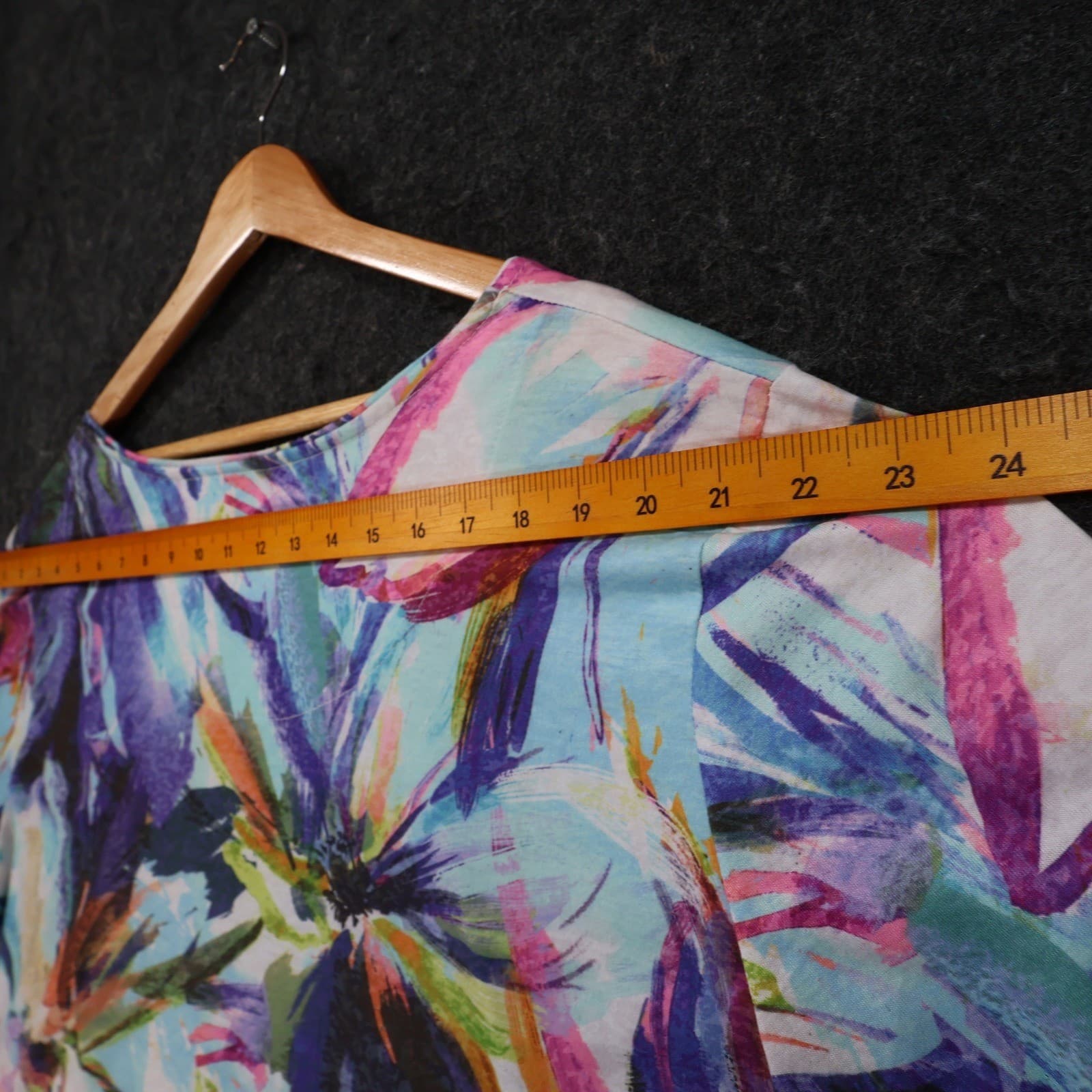 Allison Daley Top Womens 3X Multicolor Polyester Spandex Floral Abstract Knit - Thumbnail 5