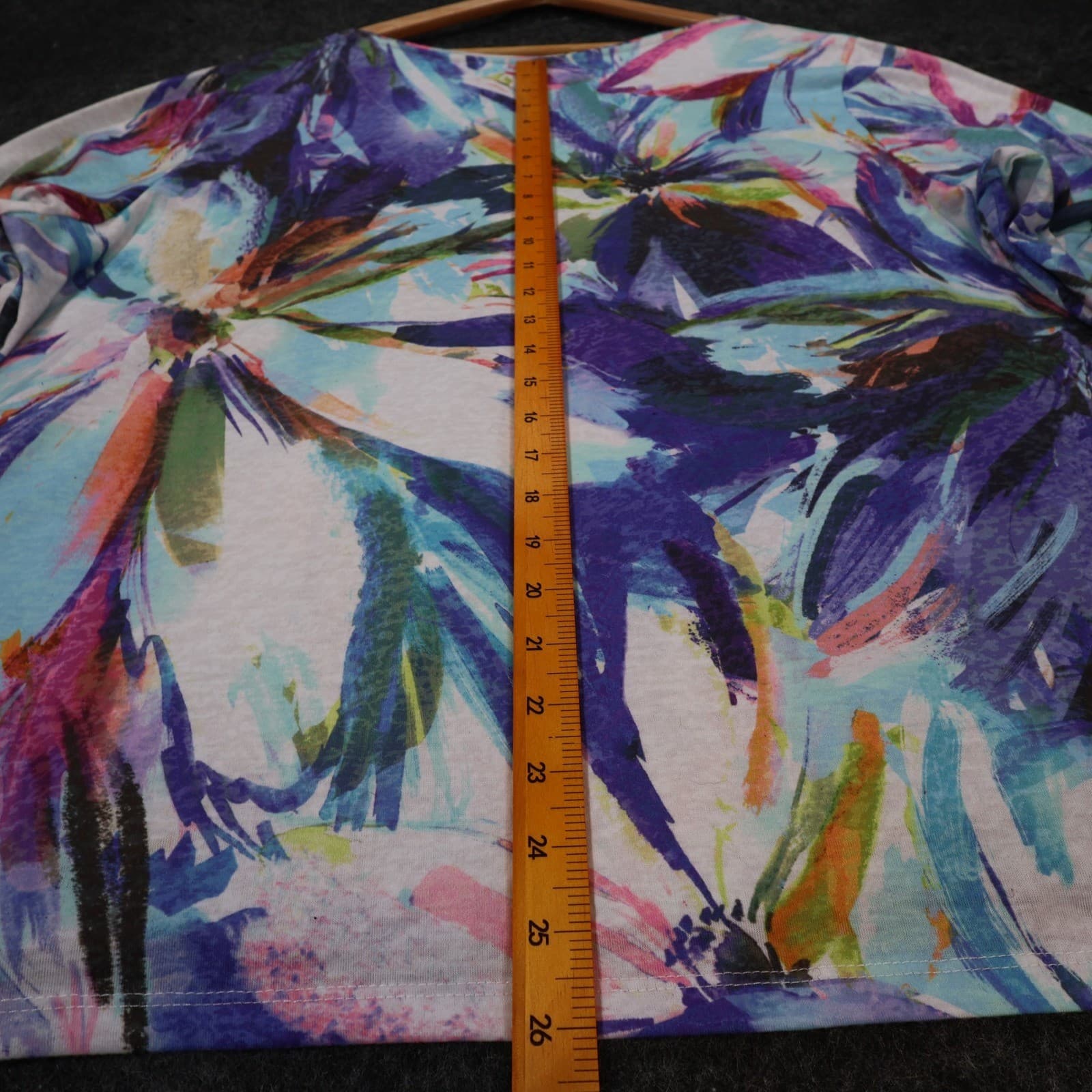 Allison Daley Top Womens 3X Multicolor Polyester Spandex Floral Abstract Knit - Thumbnail 6