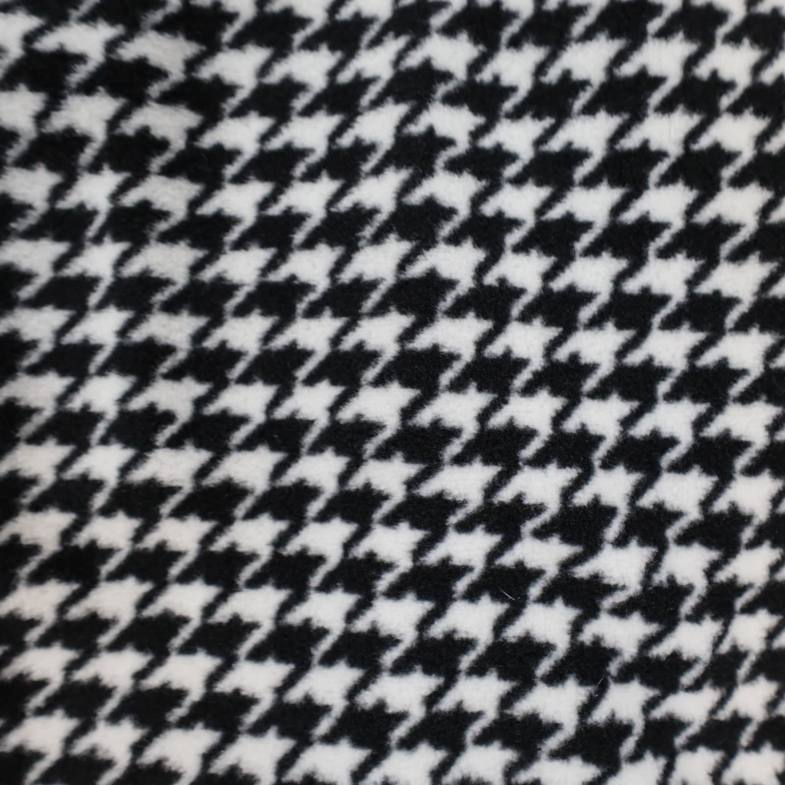 Lands' End Fleece Jacket Womens 2X Black White Polyester Zip Houndstooth Classic - Thumbnail 10