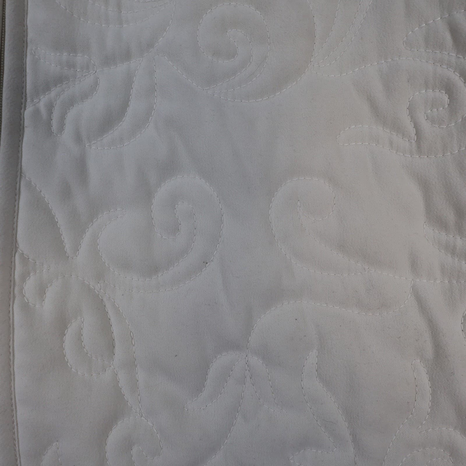 Allison Daley XL White Quilted Vest - Ribbed Knit Full Zip Layer - Thumbnail 7