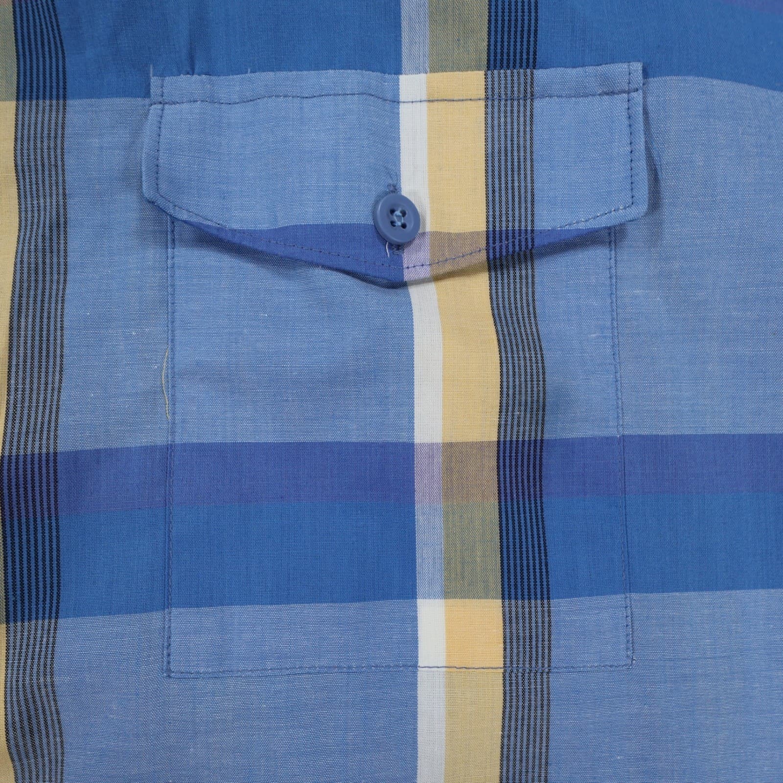 Oakton Men's 2XL Blue Plaid Button Up Shirt Big X-Tall Casual - Thumbnail 9