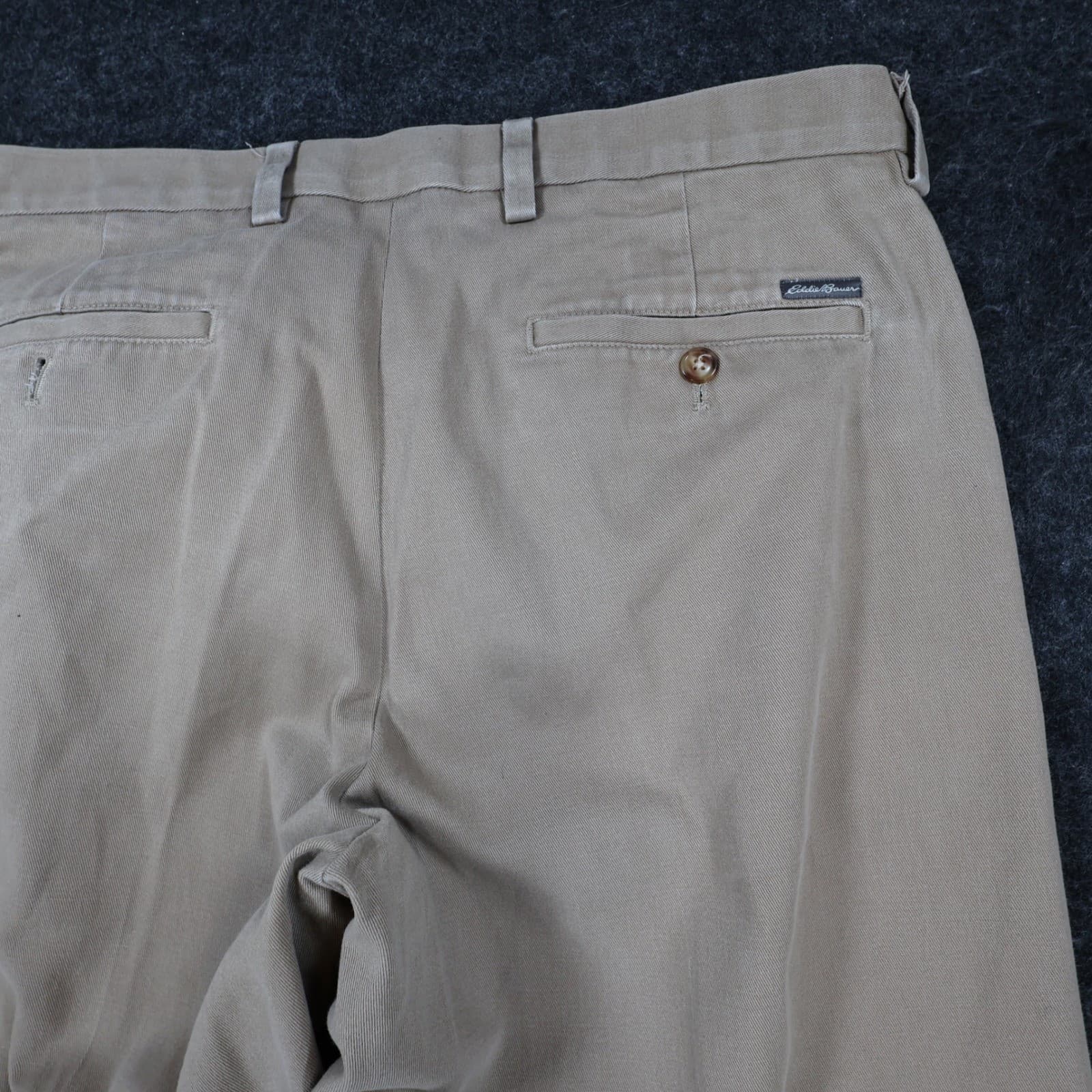 Eddie Bauer Chino Pants Mens 35x30 Tan Cotton Straight Fit Classic Khaki - Thumbnail 12