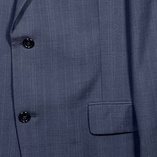 Hart Schaffner & Marx Blazer Mens 40R Blue Glen Plaid Wool Two Button Sport Coat - Thumbnail 7