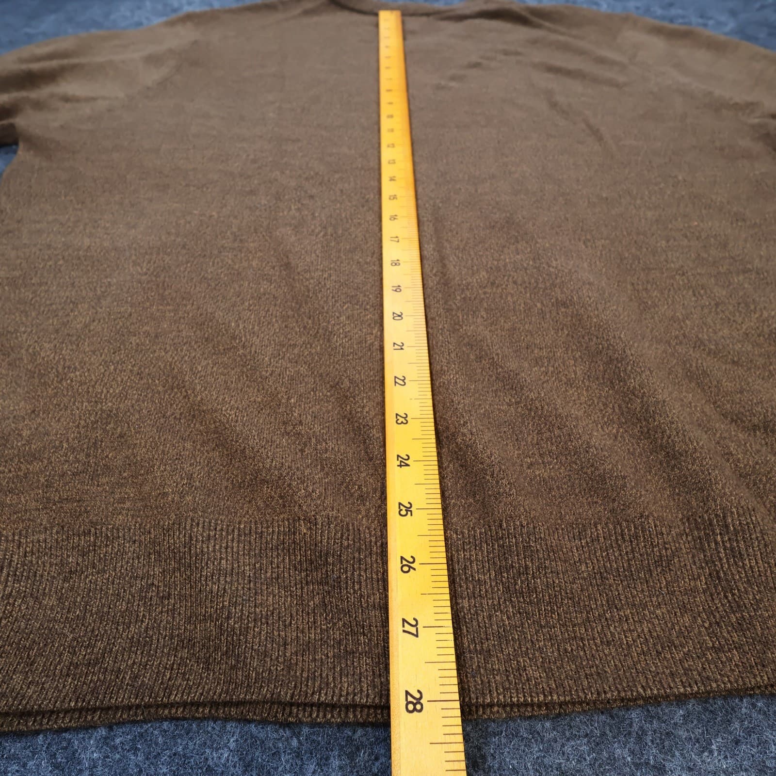 Weatherproof Sweater Mens XXL Brown Acrylic V-Neck Pullover Cable Knit - Thumbnail 5