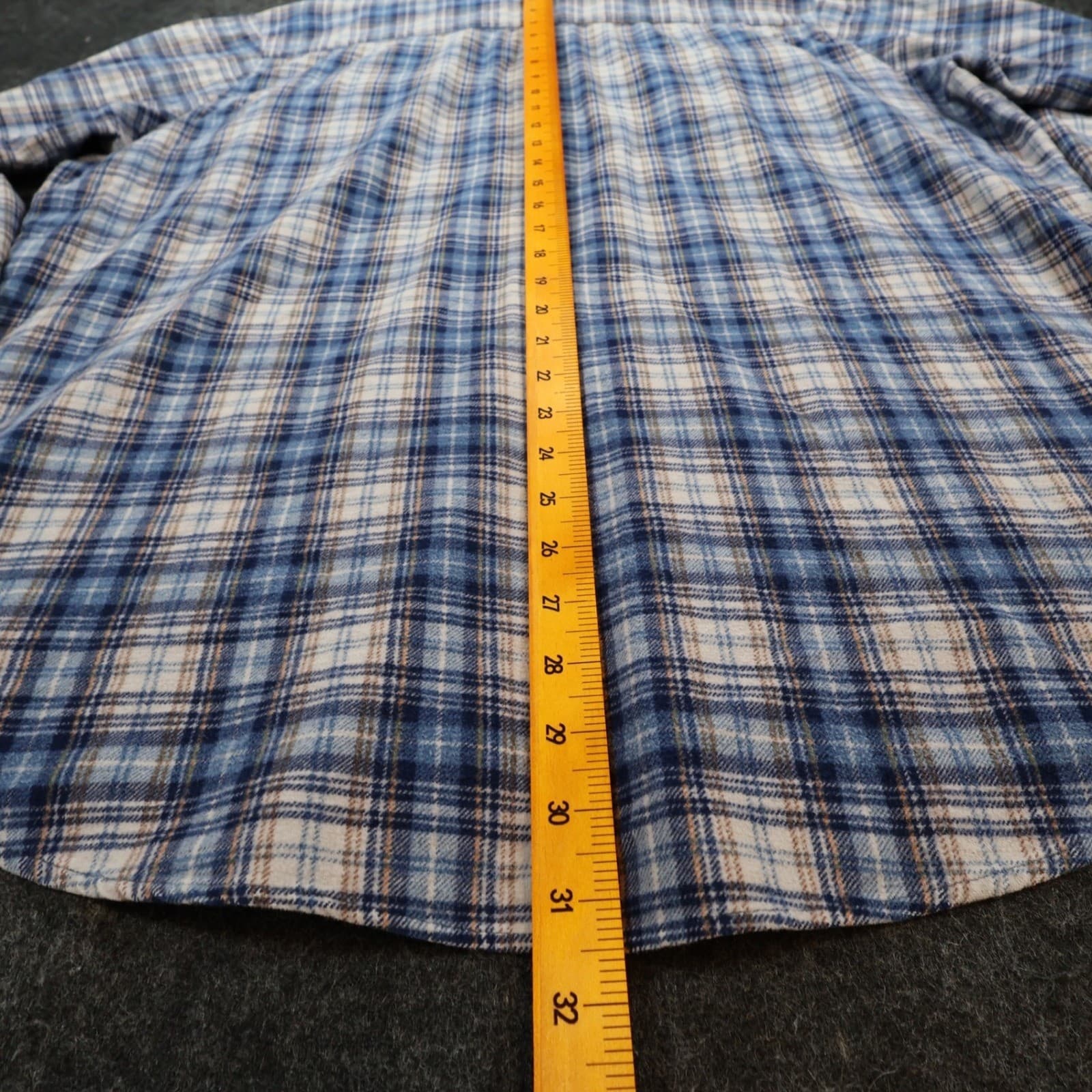 Anthony's Flannel Shirt Mens XL Blue 100% Cotton Plaid Vintage Button Up - Thumbnail 5