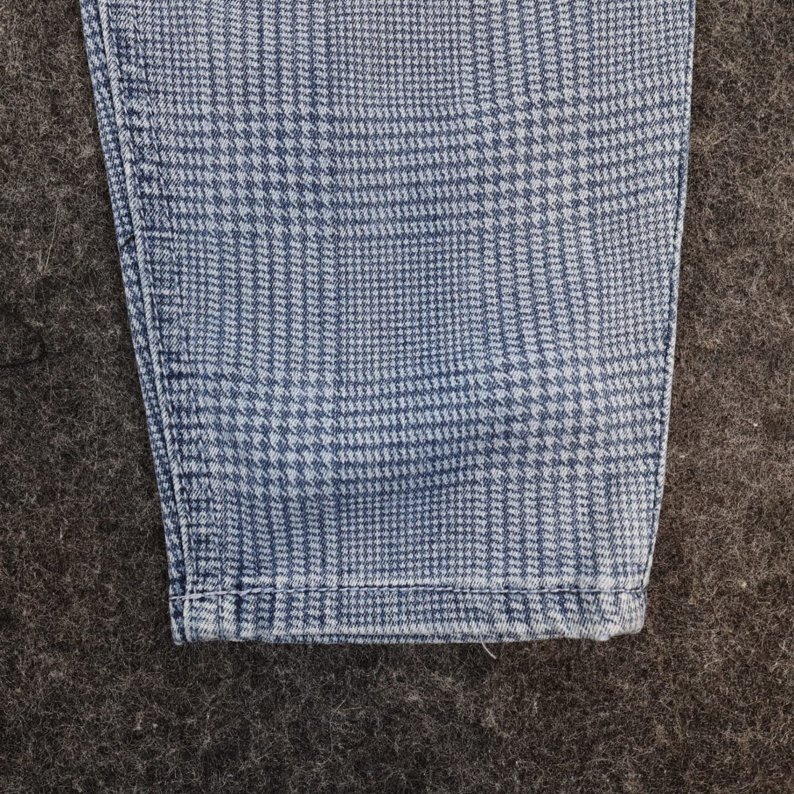Versona Women's 8 Modern Plaid Skinny Pants Blue Cotton Blend Stretch - Thumbnail 11