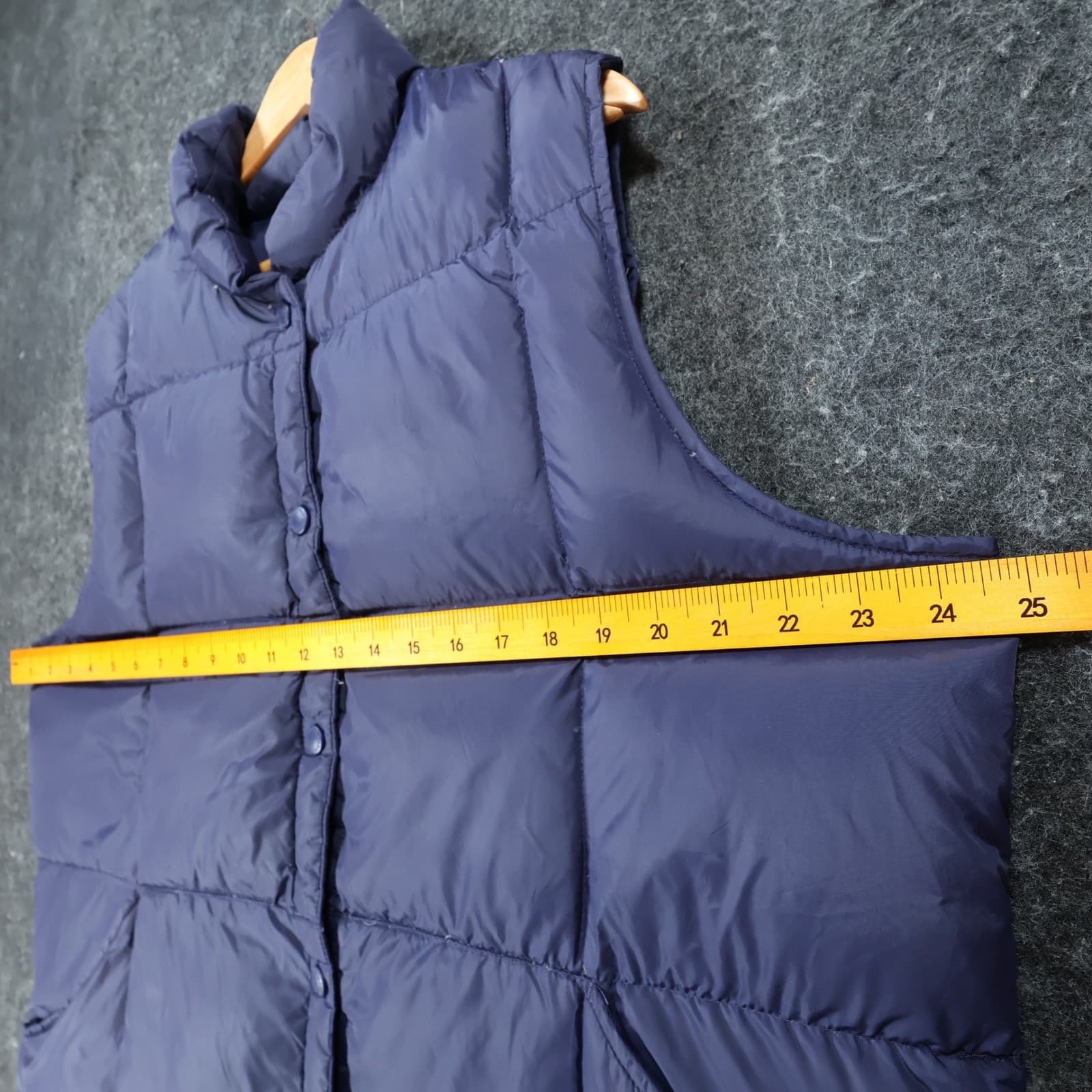 Lands' End Puffer Vest Womens 1X Purple Down Nylon Quilted Snap Front Gilet - Thumbnail 4