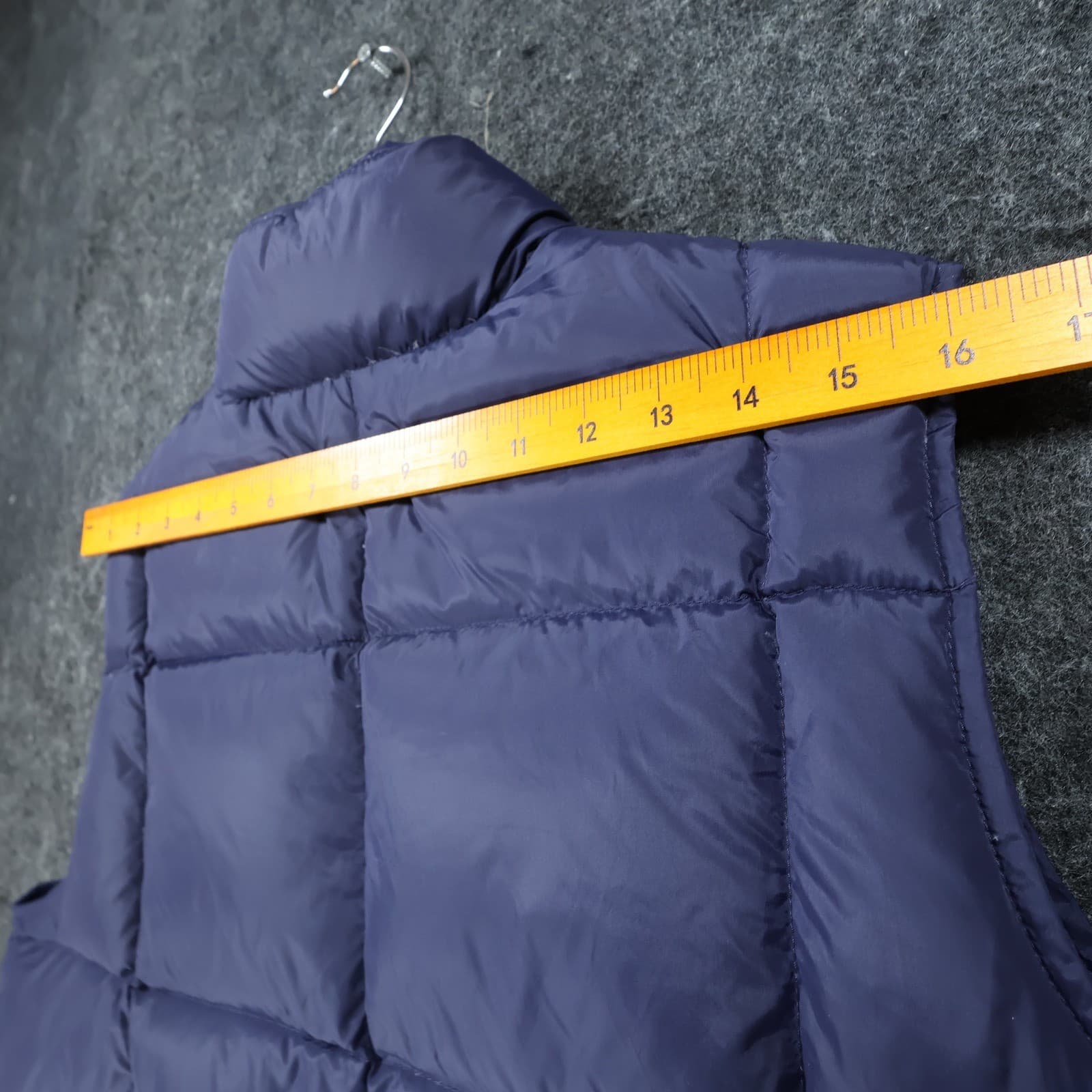 Lands' End Puffer Vest Womens 1X Purple Down Nylon Quilted Snap Front Gilet - Thumbnail 5