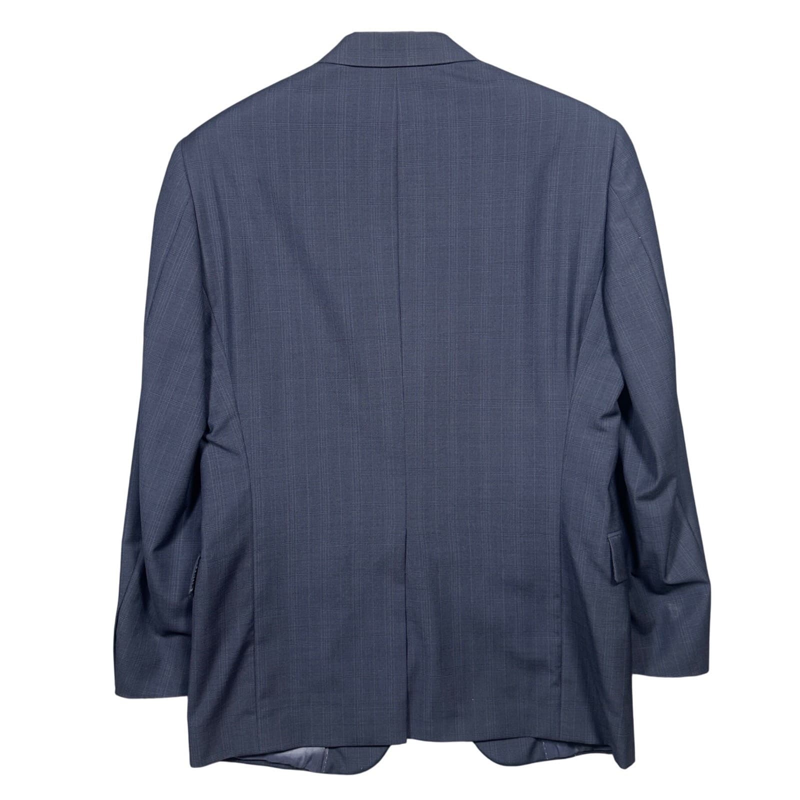 Hart Schaffner & Marx Blazer Mens 40R Blue Glen Plaid Wool Two Button Sport Coat - Thumbnail 3