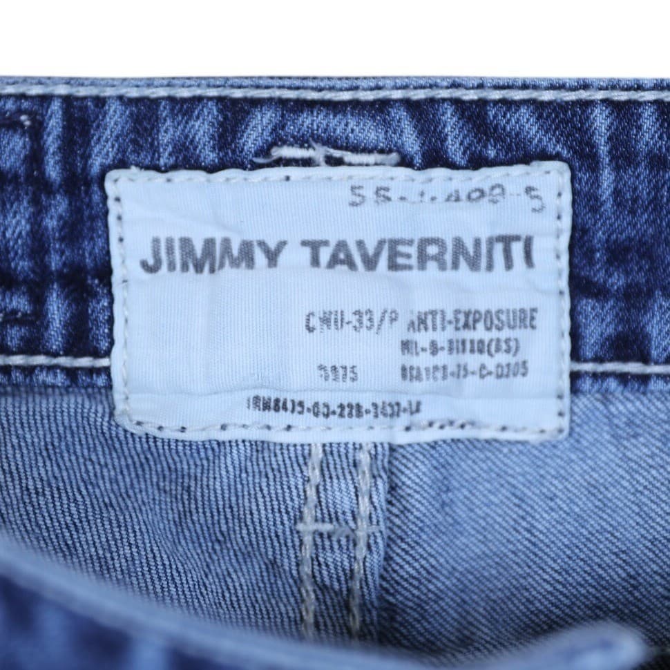 Jimmy Tavernetti Womens Blue Distressed Denim Zip Pocket Skinny Jeans Size 25 - Thumbnail 6