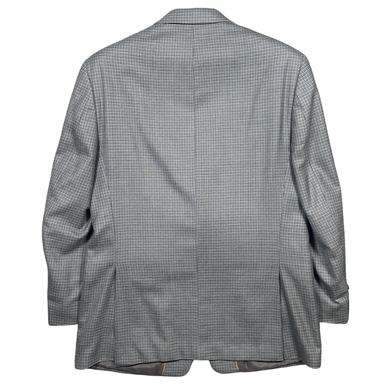 Joseph Abboud Blazer Mens 42R Grey Houndstooth Two Button Sport Coat - Thumbnail 3