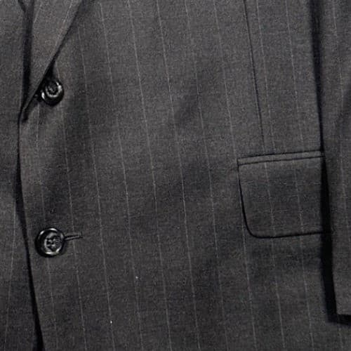 Hickey Freeman Blazer Mens 43R Charcoal Gray Pinstripe Wool Suit Jacket - Thumbnail 7