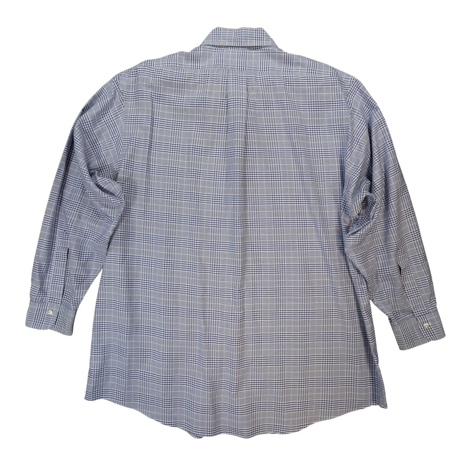 Brooks Brothers Button Down Shirt Mens 18-34 Blue Excellent Non-Iron Regent - Thumbnail 2