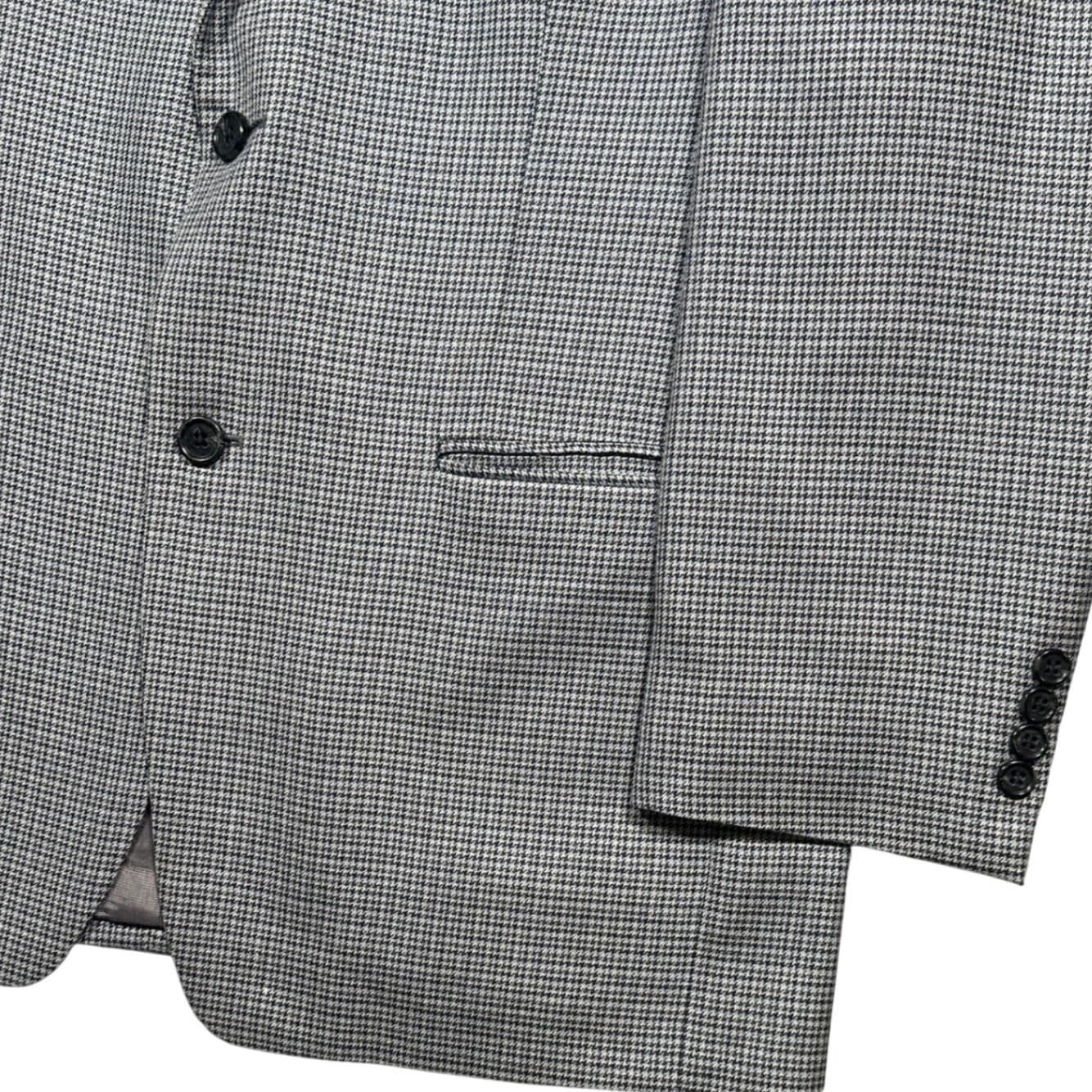 Joseph Abboud Blazer Mens 42R Grey Houndstooth Two Button Sport Coat - Thumbnail 6