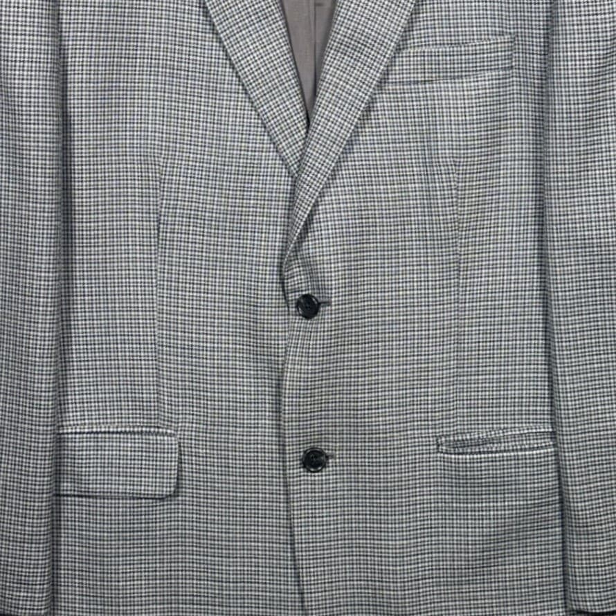 Joseph Abboud Blazer Mens 42R Grey Houndstooth Two Button Sport Coat - Thumbnail 5