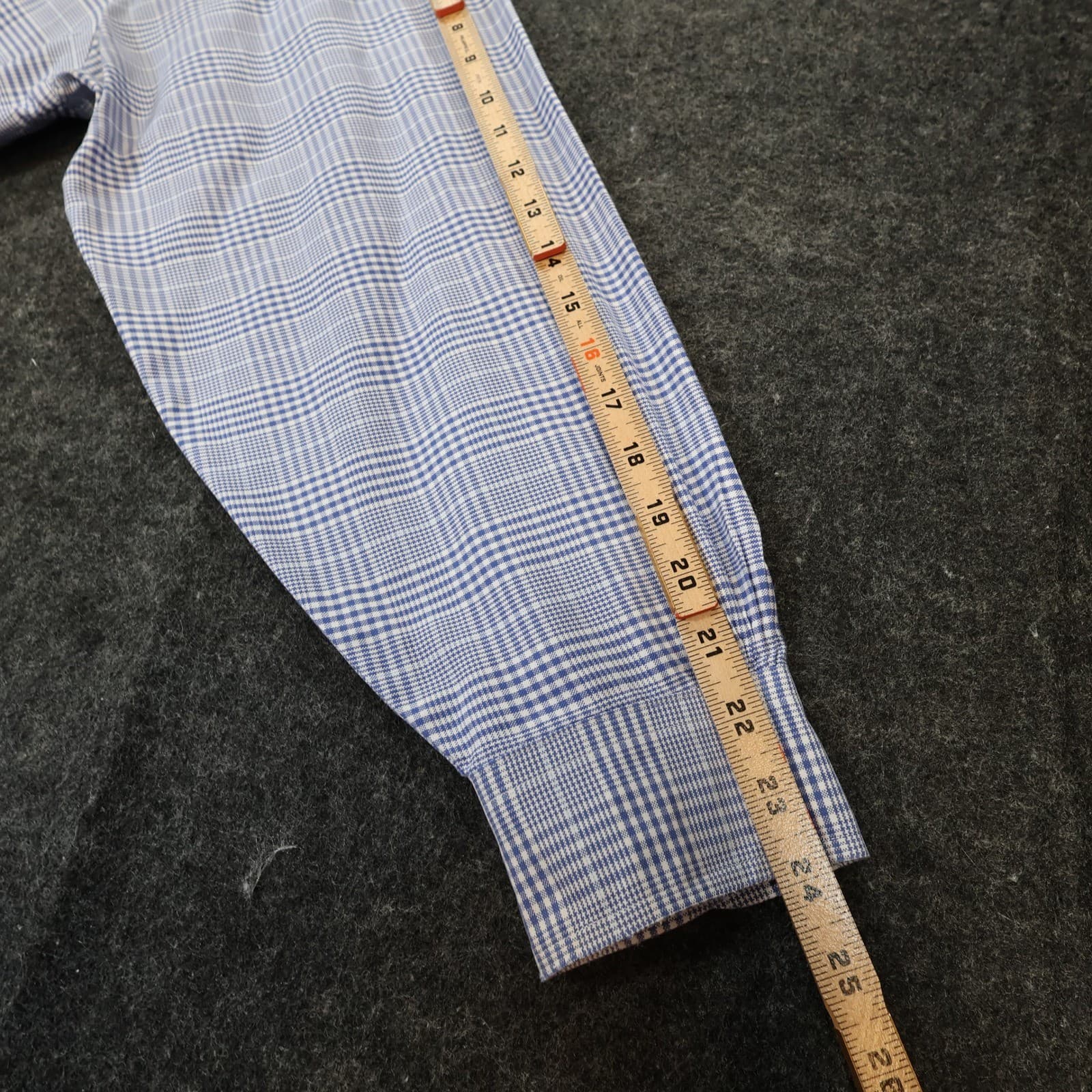 Brooks Brothers Button Down Shirt Mens 18-34 Blue Excellent Non-Iron Regent - Thumbnail 4