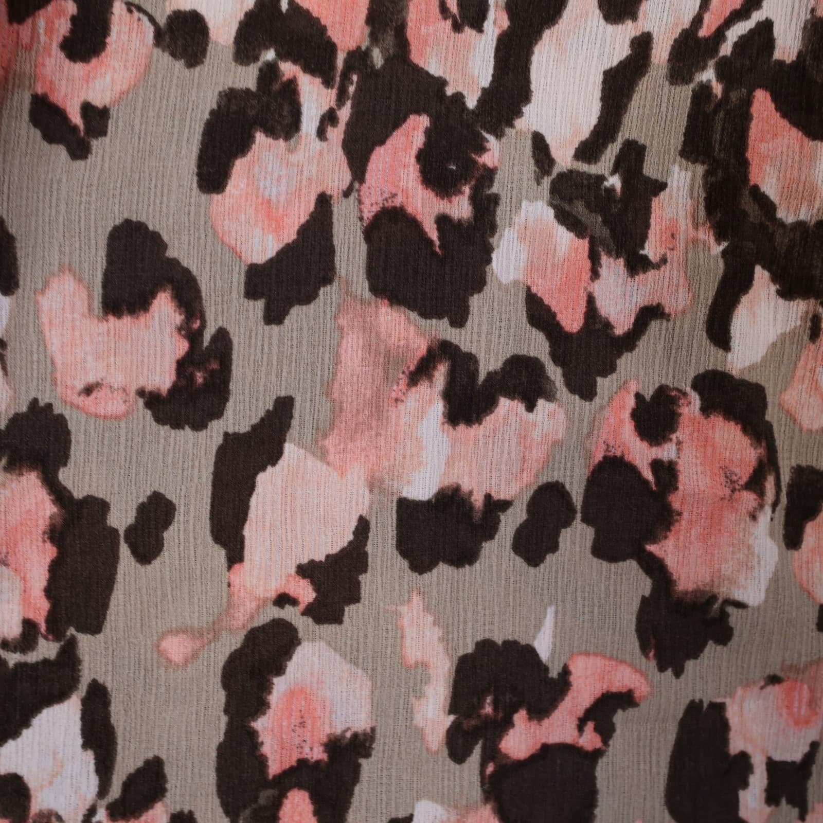 Allison Daley Women's 3X Pink Brown Animal Print Relaxed Blouse - Thumbnail 9