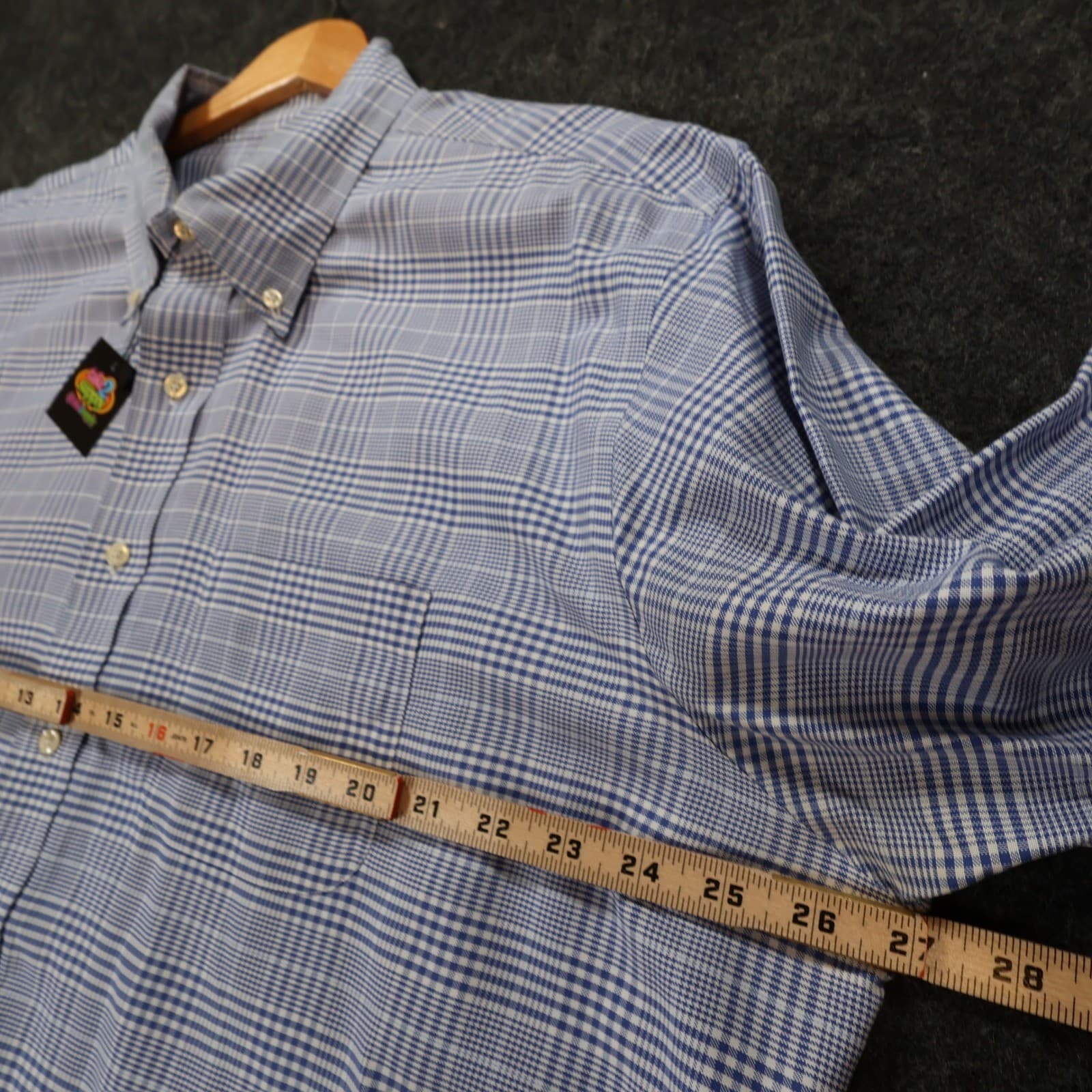 Brooks Brothers Button Down Shirt Mens 18-34 Blue Excellent Non-Iron Regent - Thumbnail 3