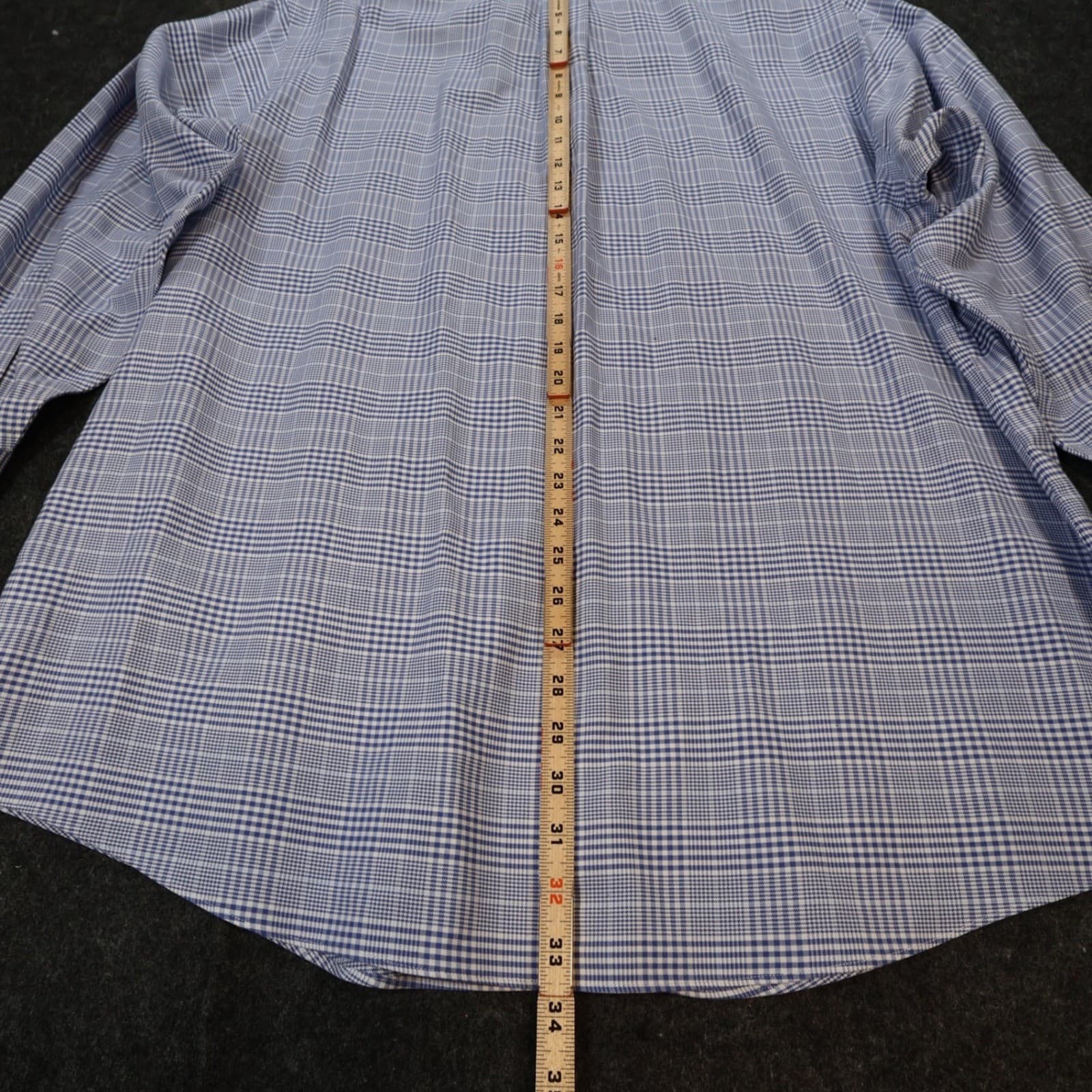 Brooks Brothers Button Down Shirt Mens 18-34 Blue Excellent Non-Iron Regent - Thumbnail 5