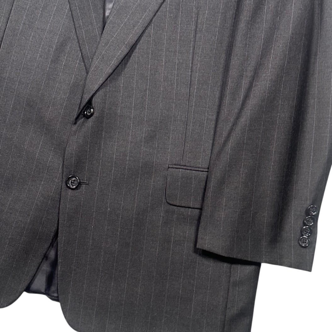 Hickey Freeman Blazer Mens 43R Charcoal Gray Pinstripe Wool Suit Jacket - Thumbnail 6
