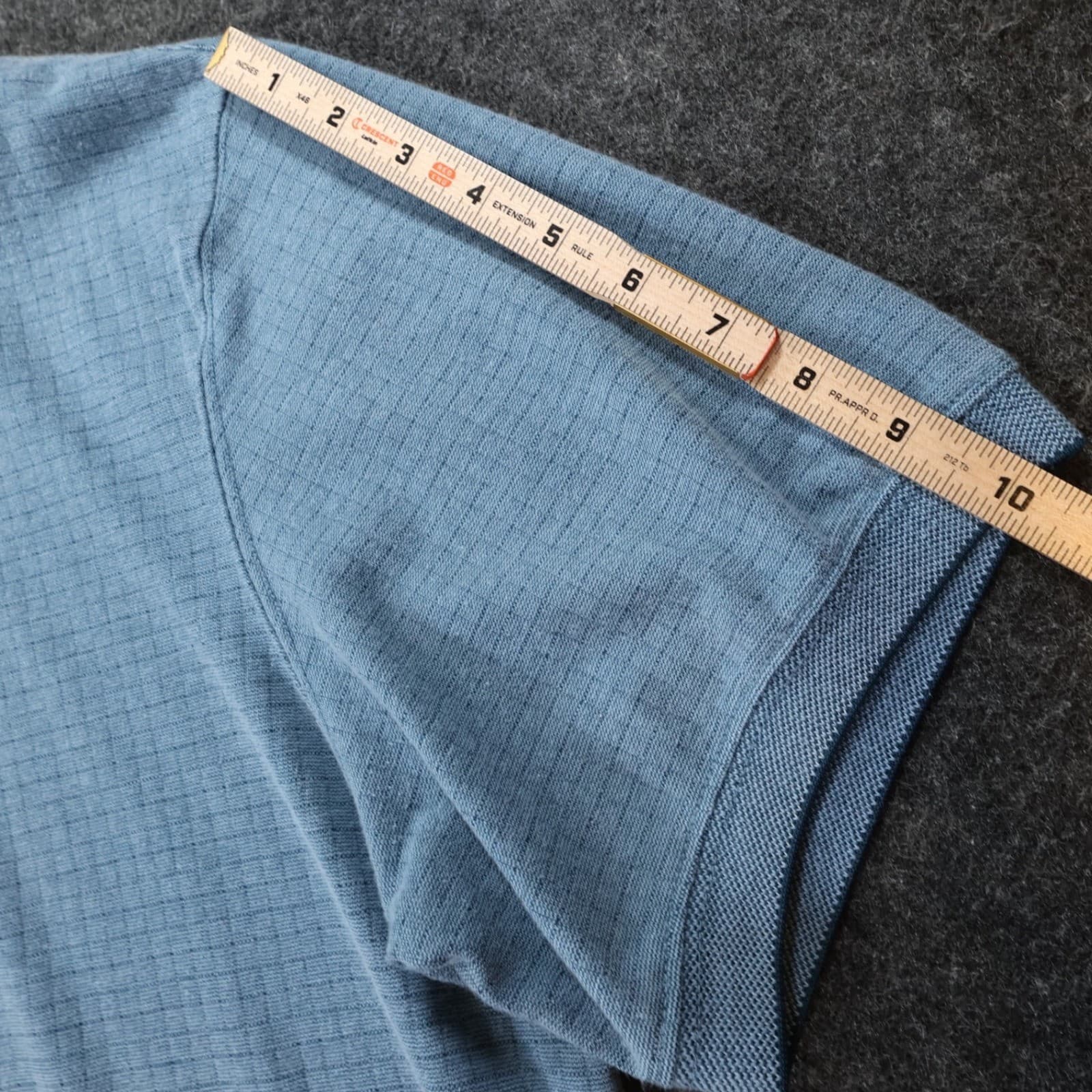 Haggar Polo Shirt Mens XL Blue Excellent Short Sleeve Textured Grid Pattern - Thumbnail 4