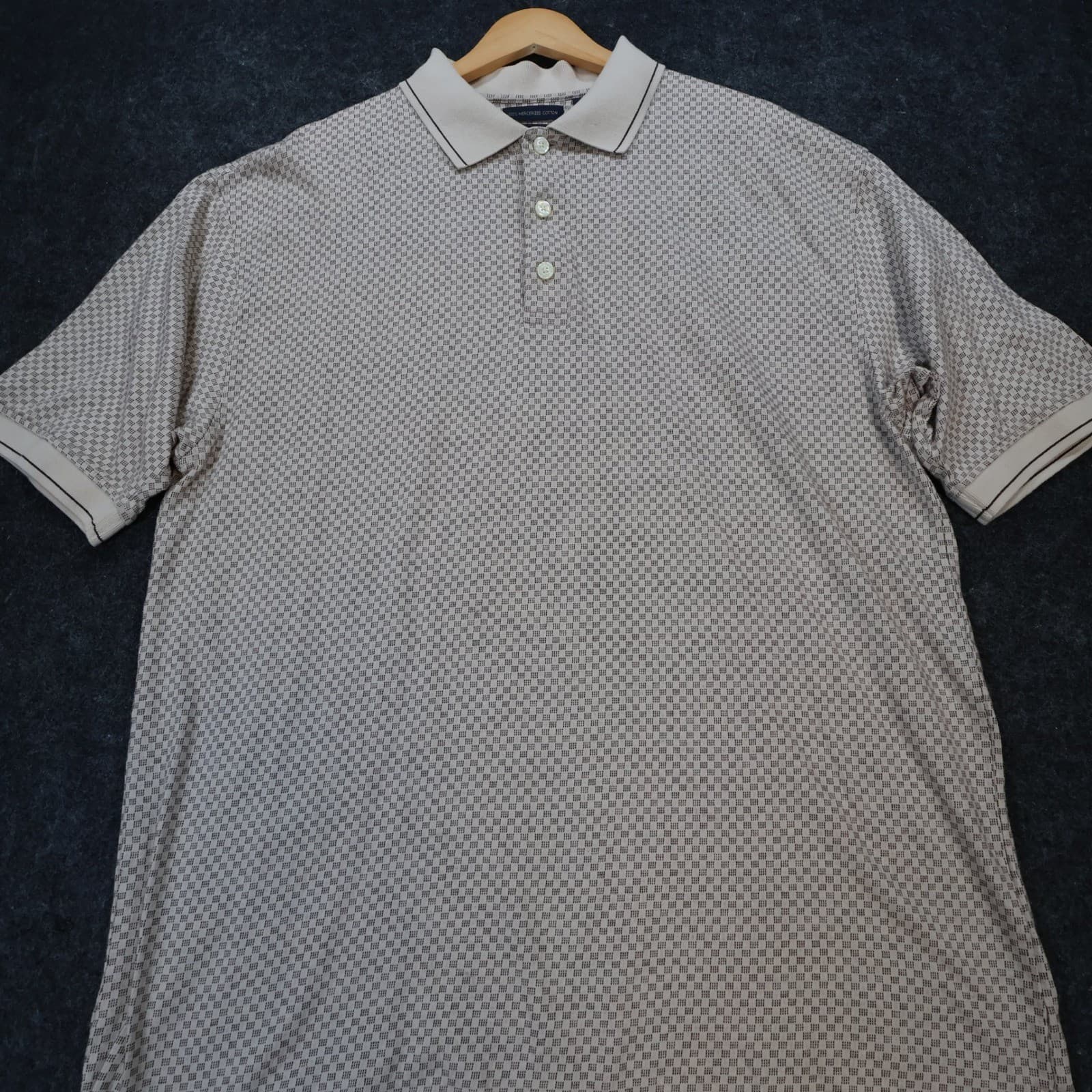 Dockers Golf Polo Mens Medium Beige Excellent Short Sleeve Mercerized Cotton - Thumbnail 9