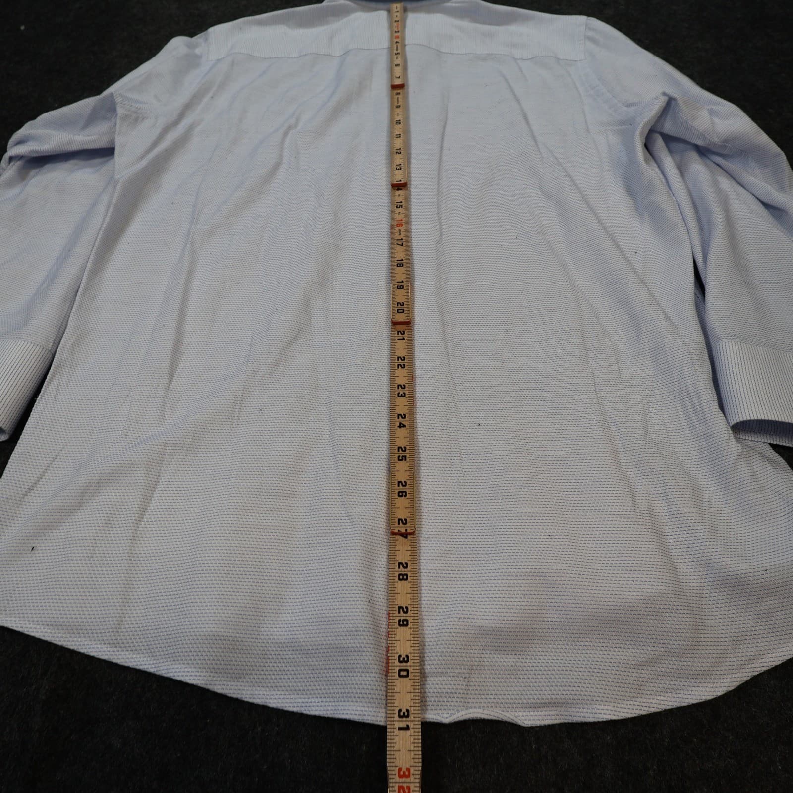 The Savile Row Company Dress Shirt Mens 16 32-33 Blue Excellent Slim Fit Cotton - Thumbnail 5