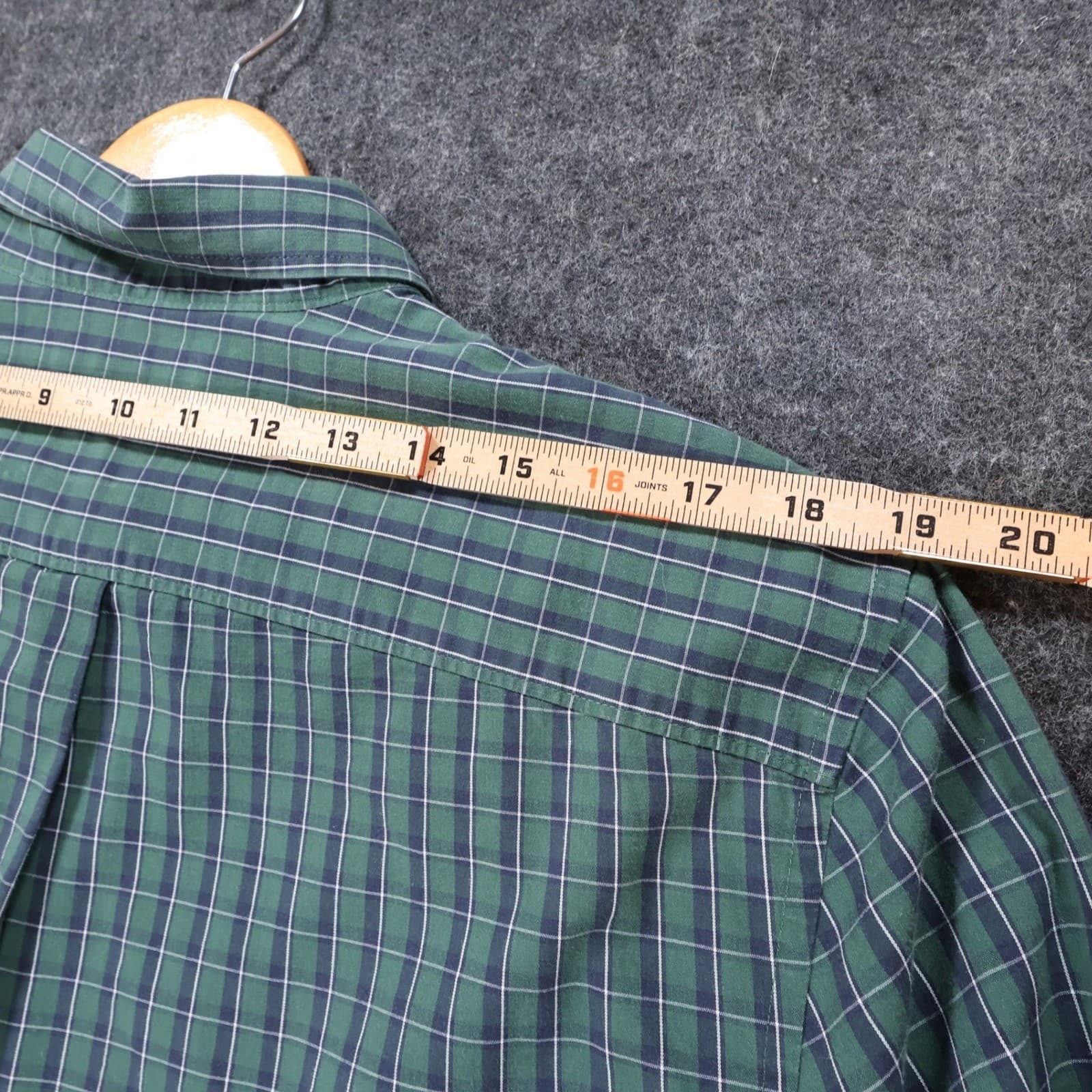 Savane Button Up Mens Medium Green Excellent Stretch Plaid RS5929 - Thumbnail 6