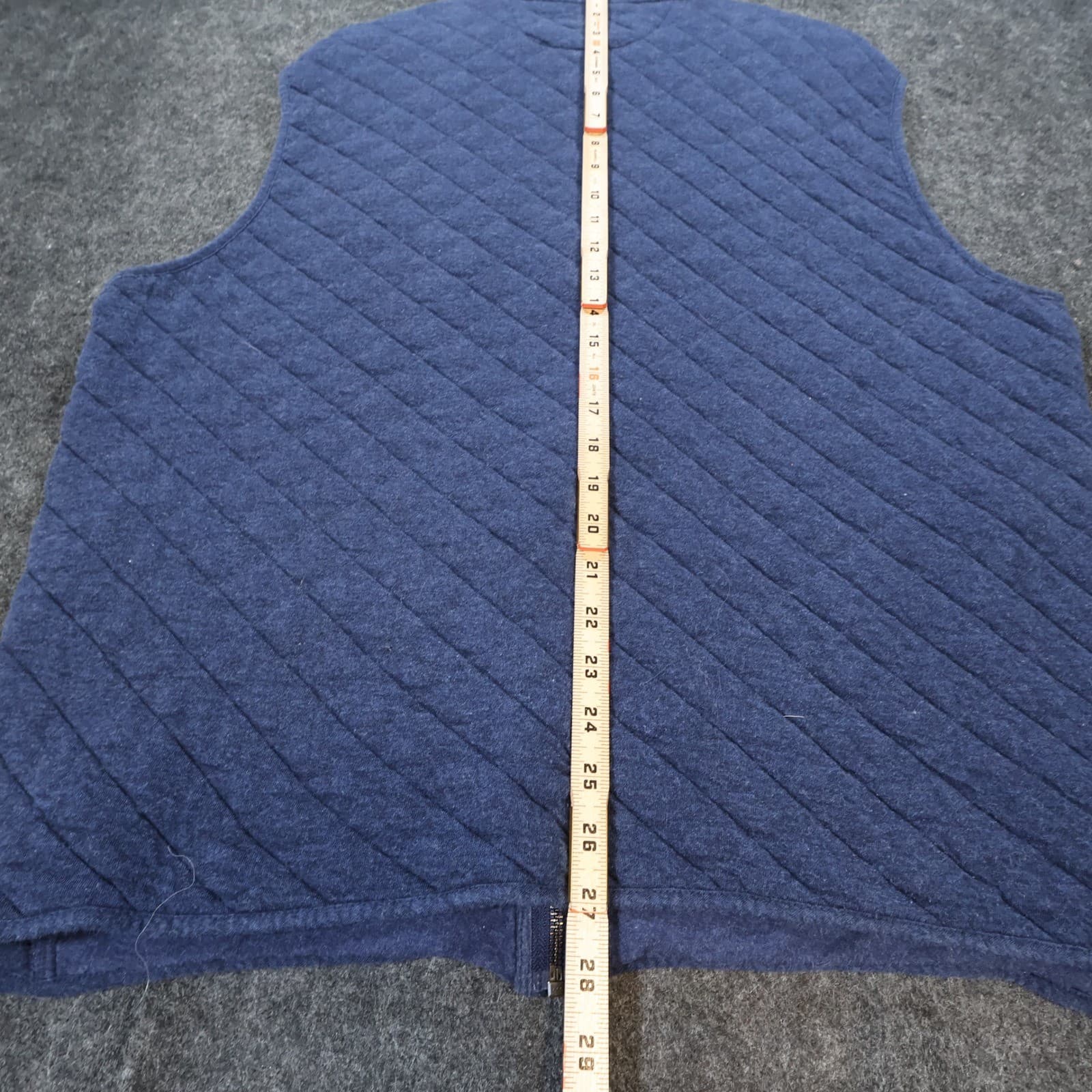 Cremieux Quilted Vest Mens Large Blue Excellent Full Zip Mock Neck Sleeveless - Thumbnail 5