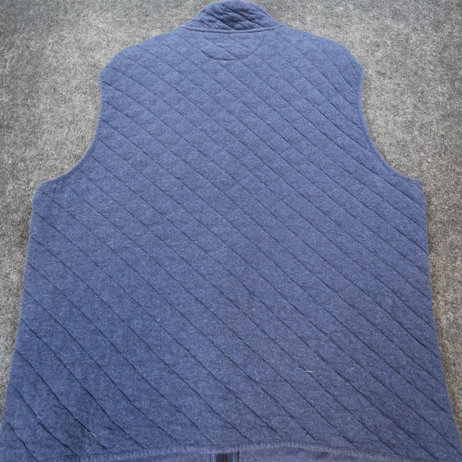 Cremieux Quilted Vest Mens Large Blue Excellent Full Zip Mock Neck Sleeveless - Thumbnail 7